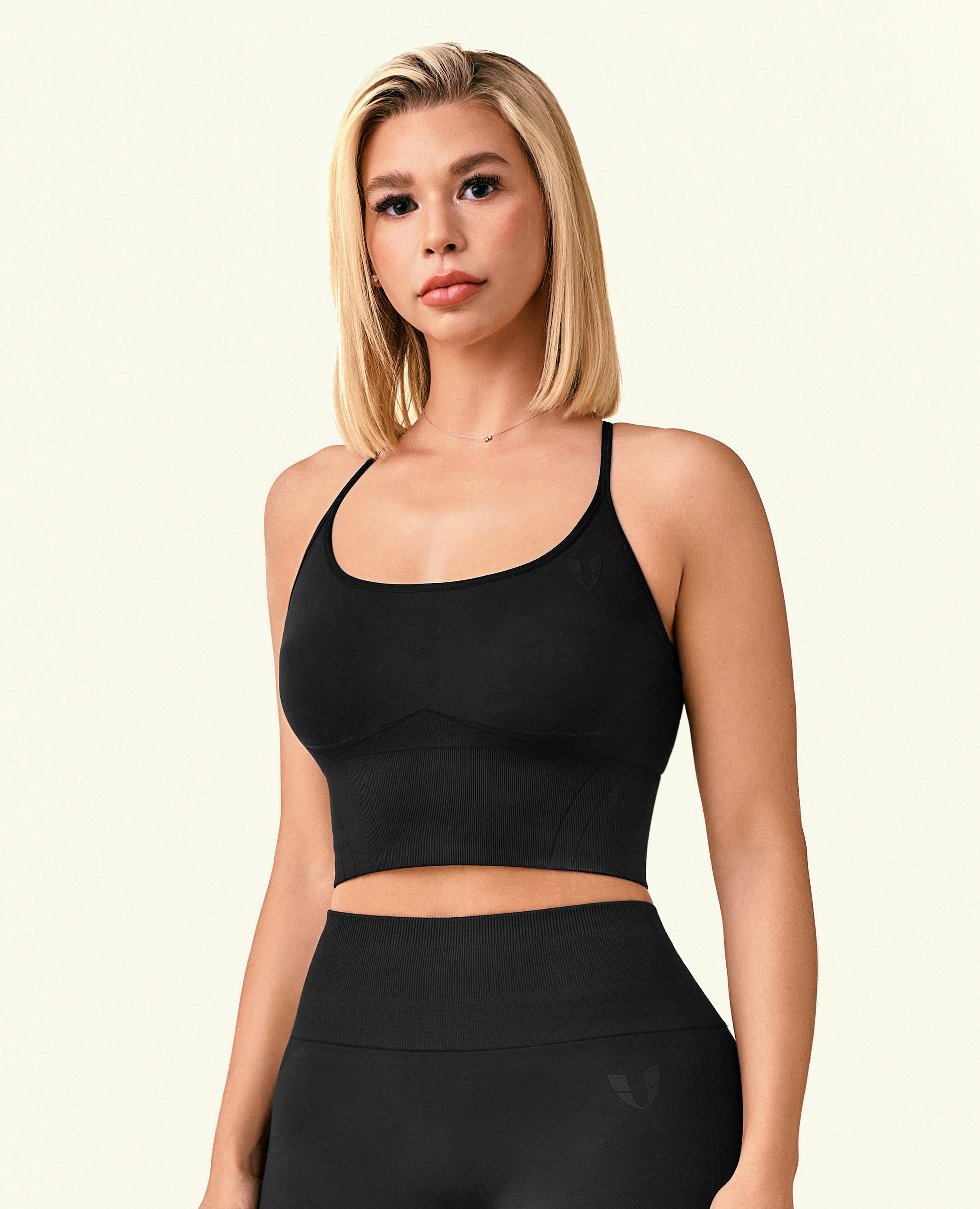 Energy Strap Strap Longline Top - Black