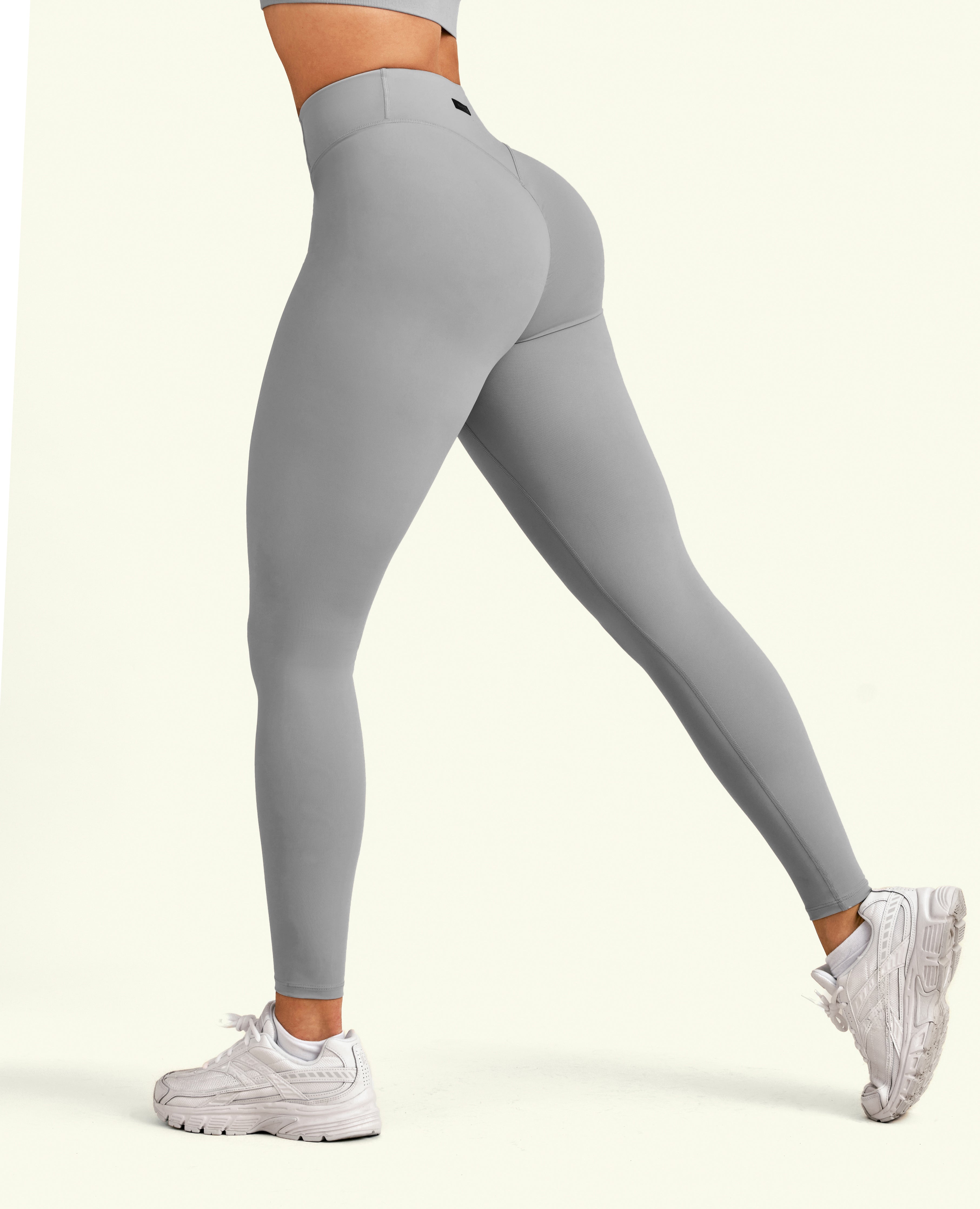 Active high waist leggings - cement gray