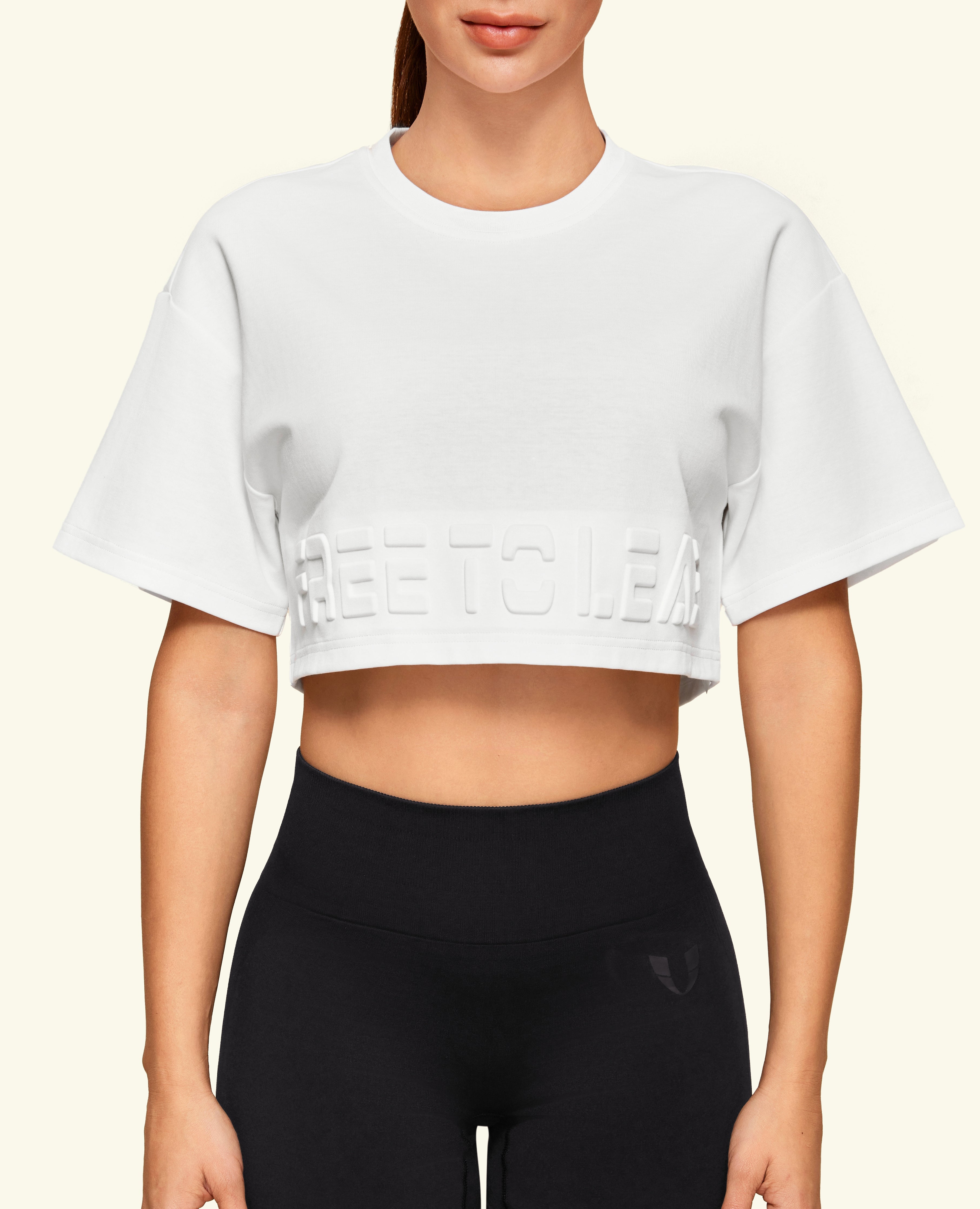 Super Cropped Comfy T-Shirt - Weiß