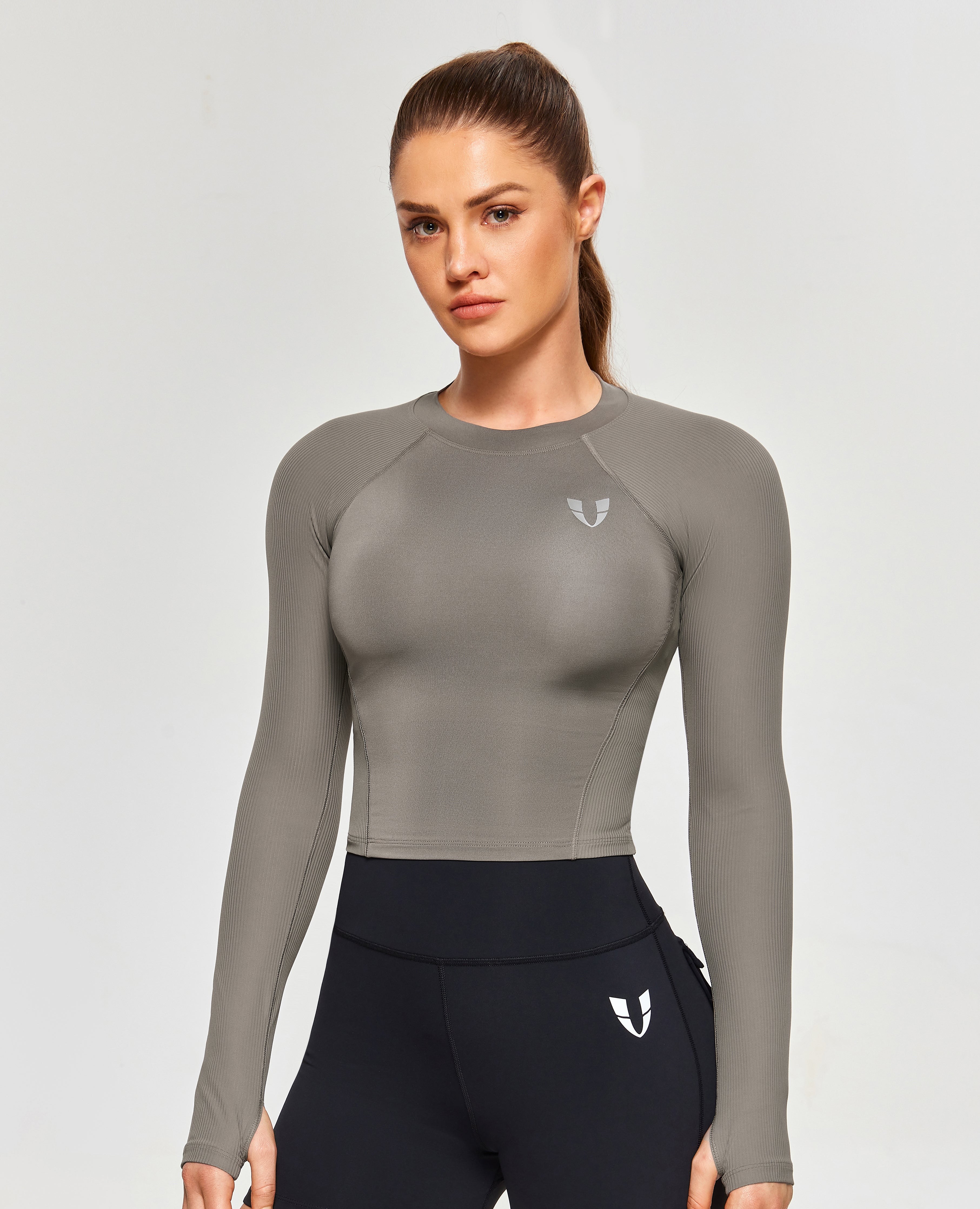 Athletic Long Sleeve T-Shirt - Grau