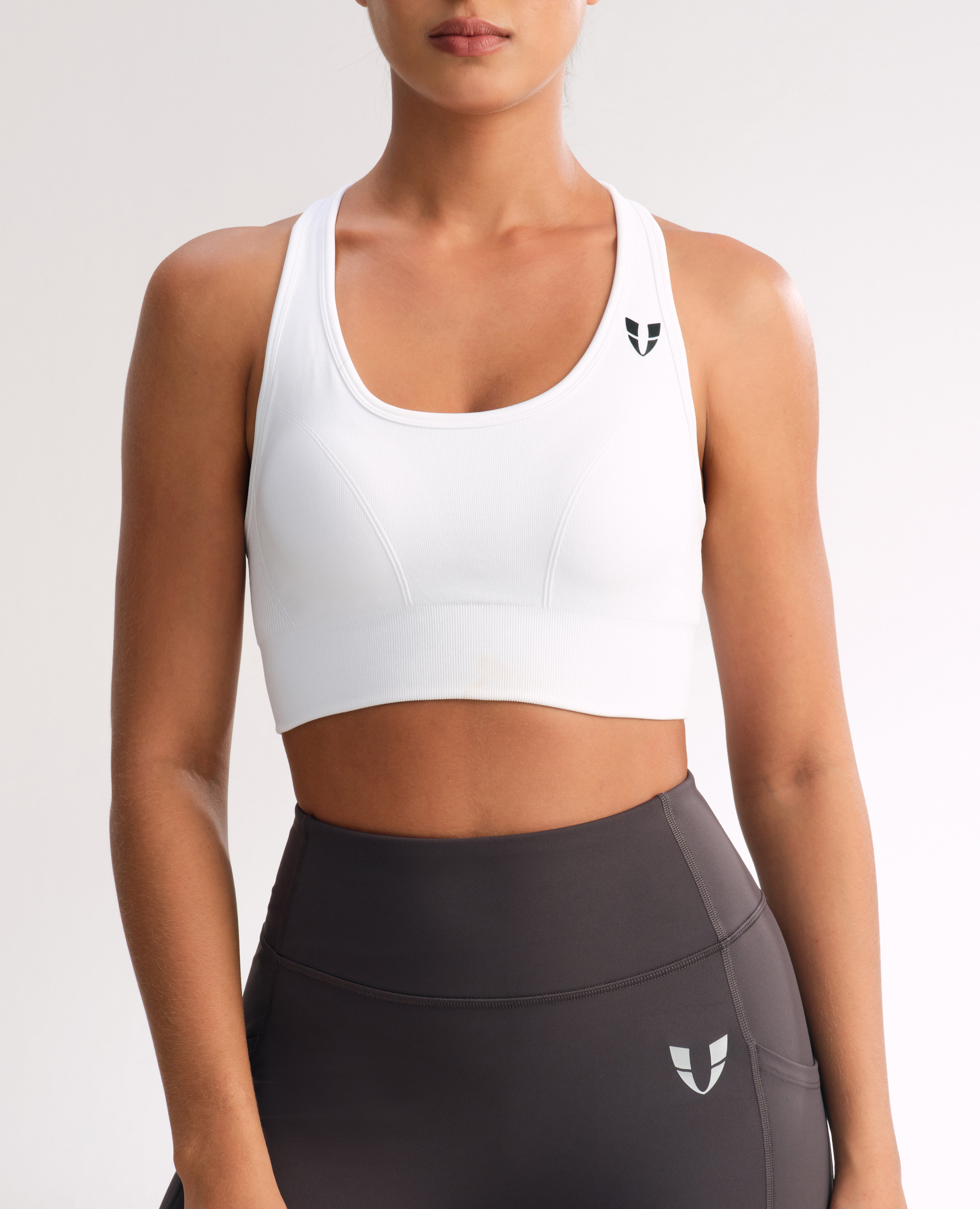 Bray de fitness sin costura - blanco