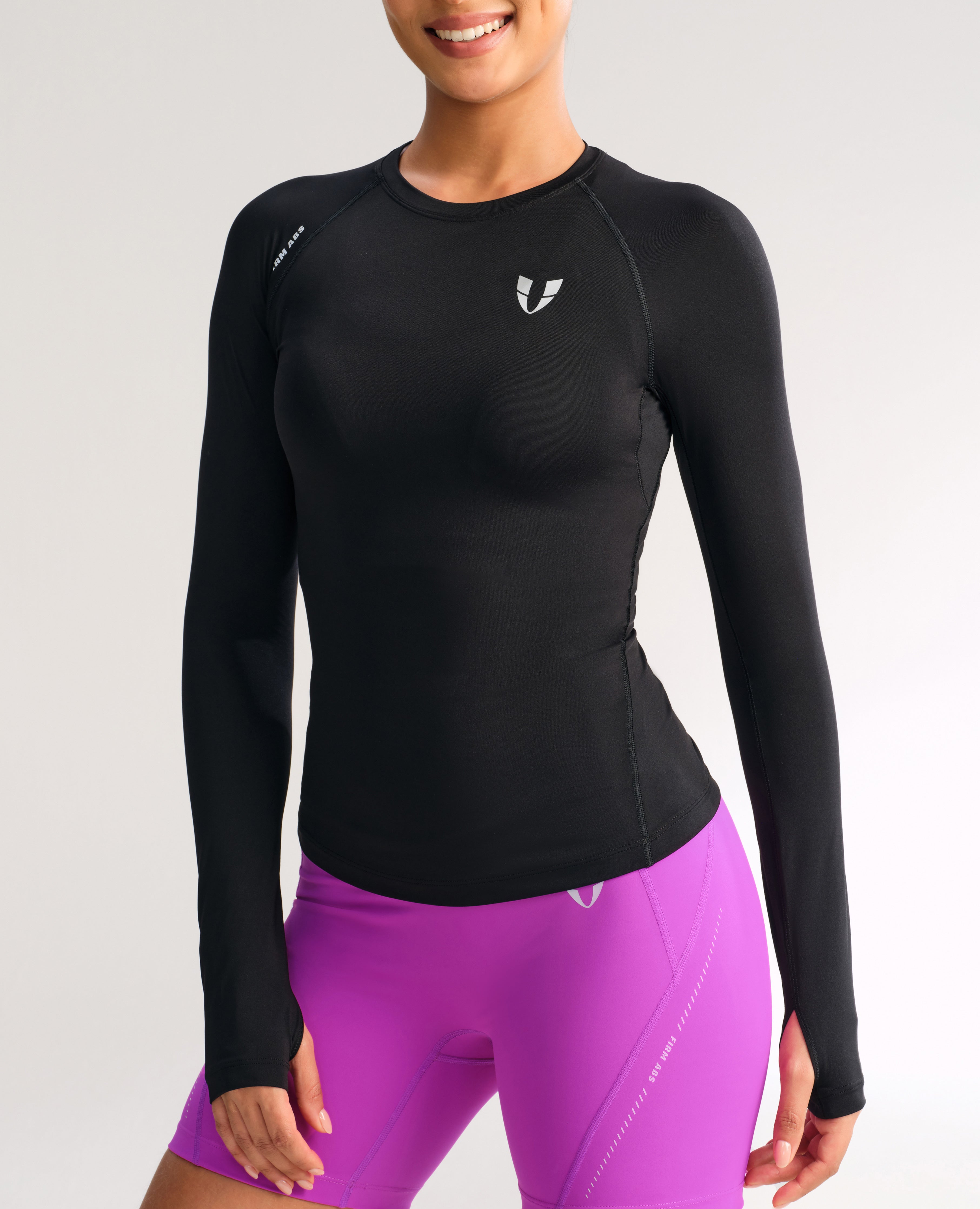 Lightweight Power Reflect Long Sleeve Top - Black