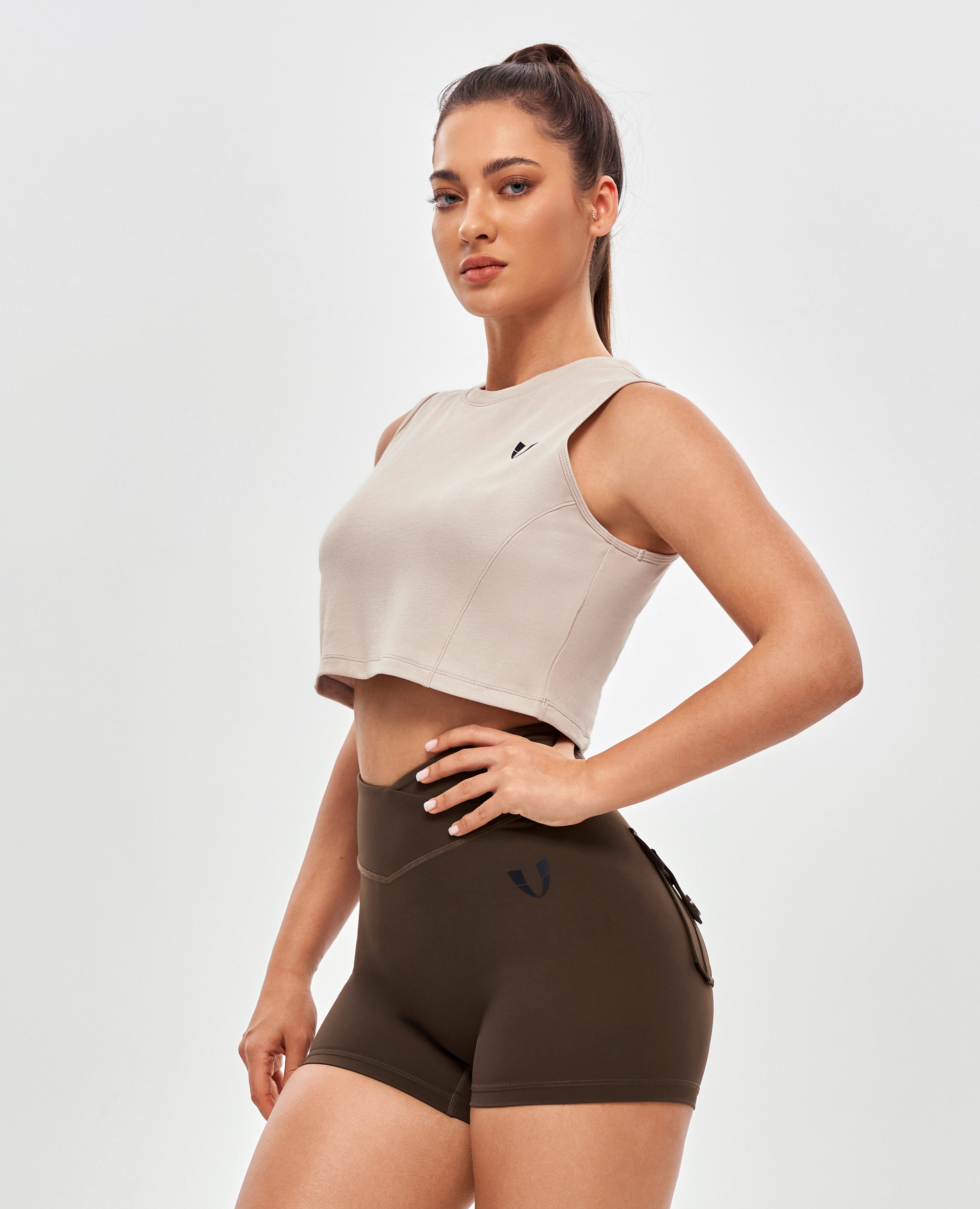🎁 Gratis Sportliches Crop-Top – Beige