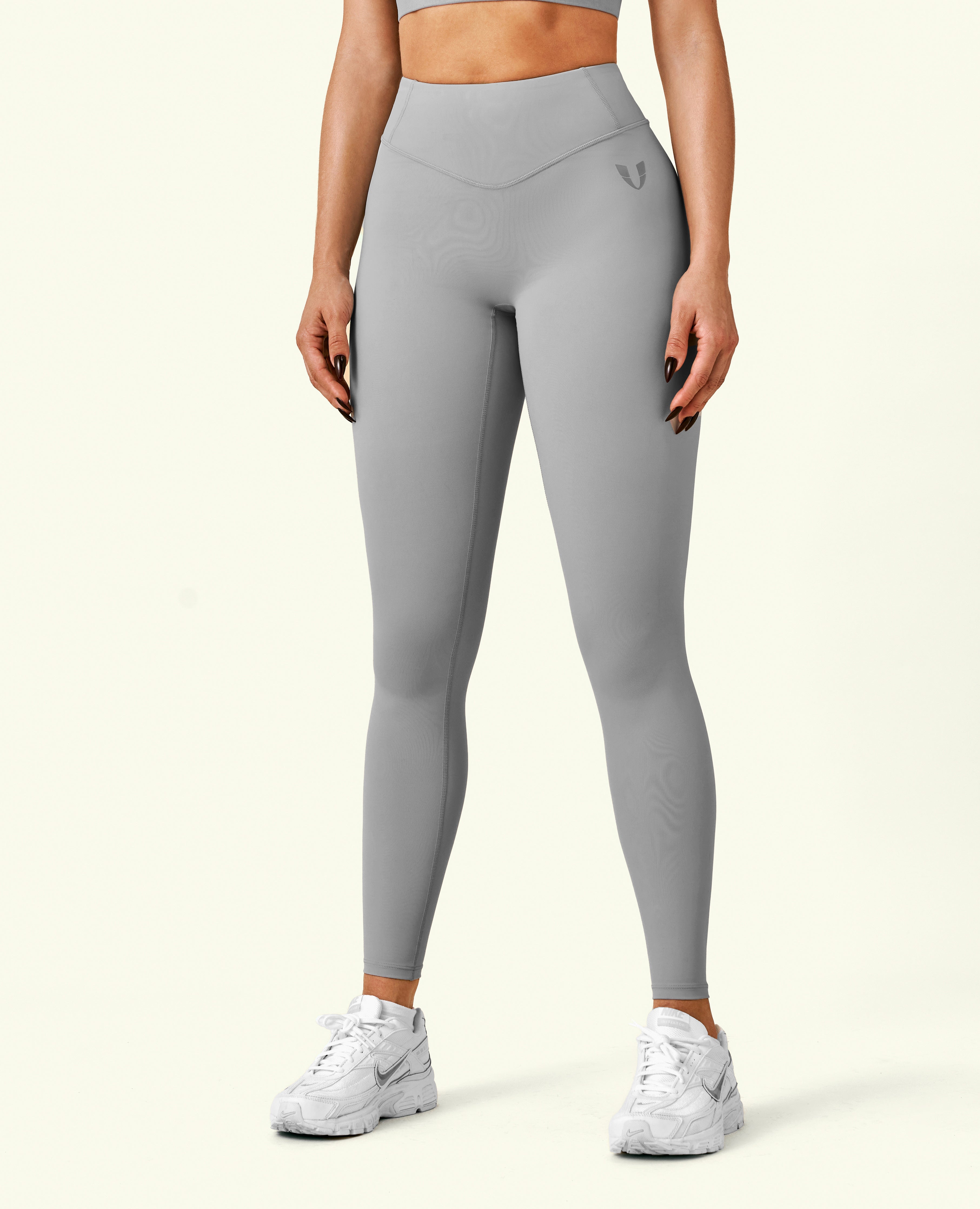 Active high waist leggings - cement gray