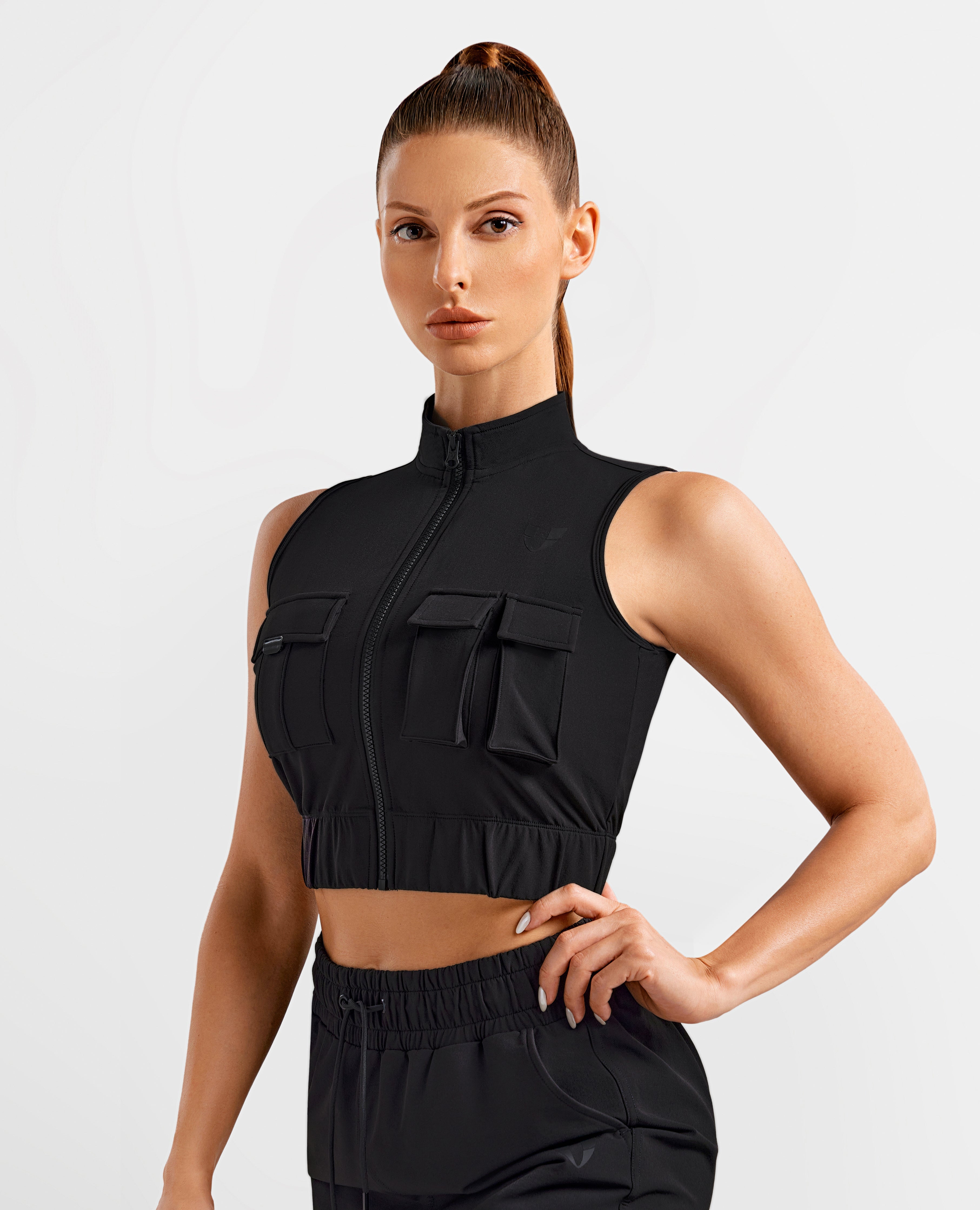 Cargo Power Moto Top - Black