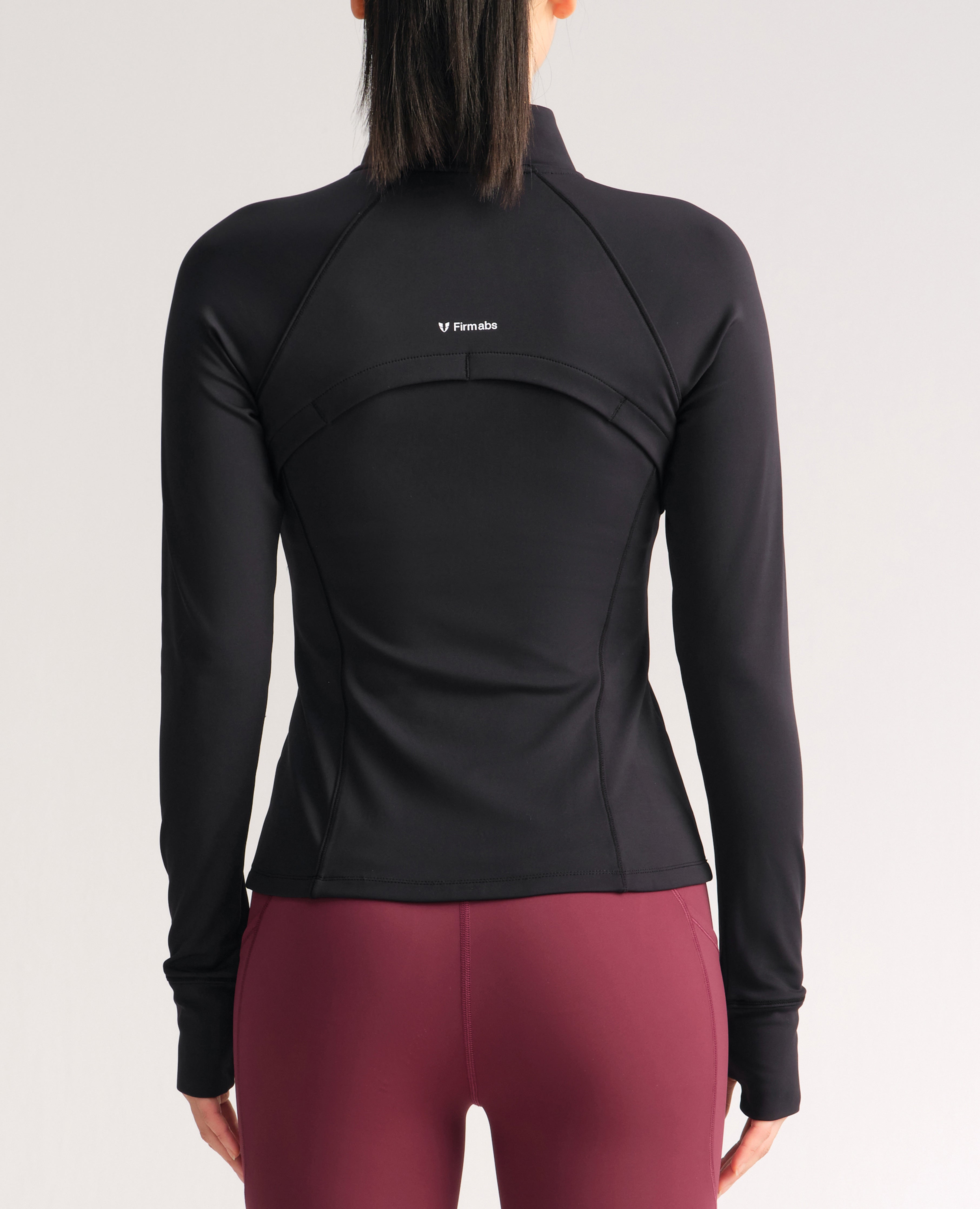 Veste athlétique en polaire fine coupe slim - Noir