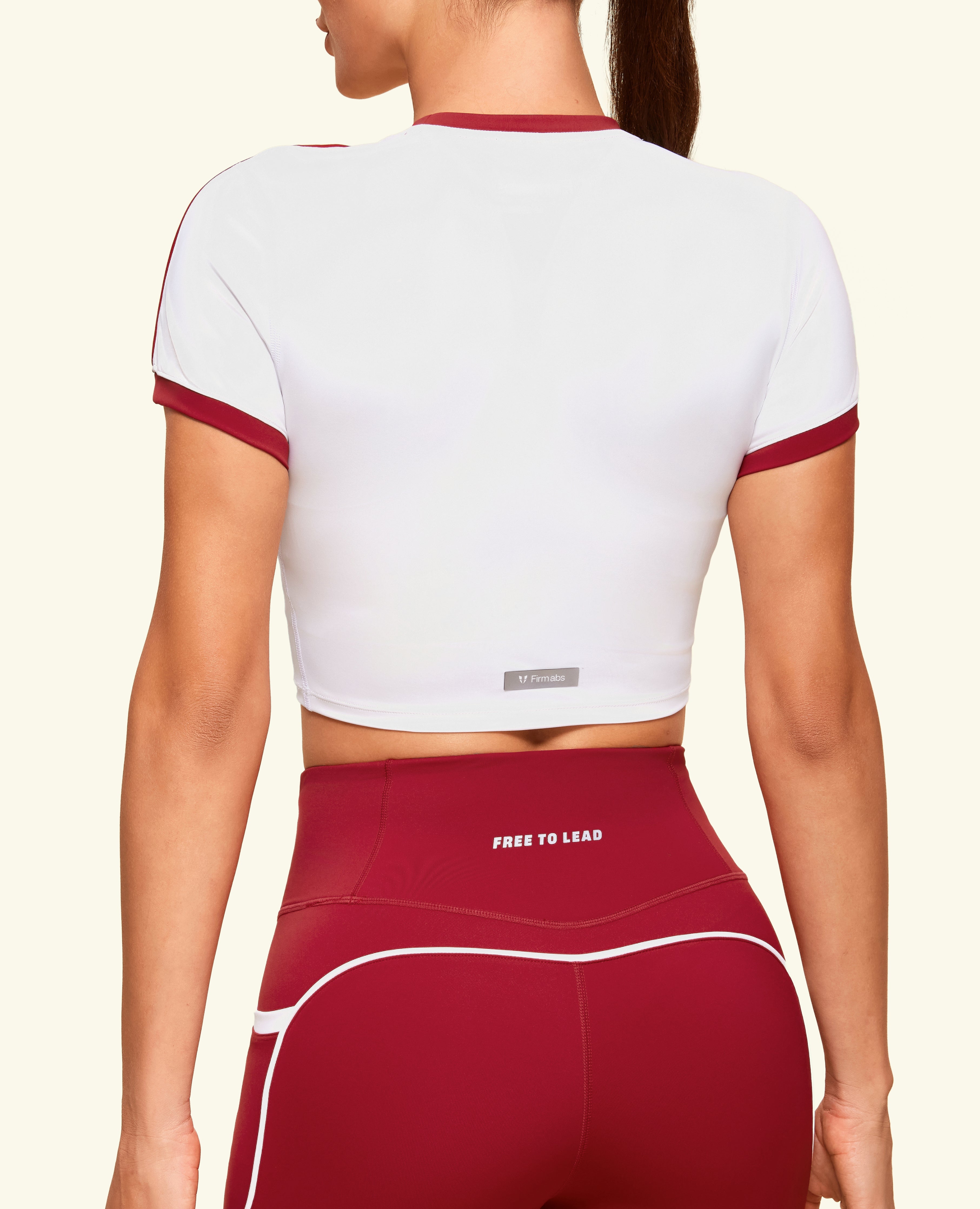 Cropped Athletic T -Shirt - White
