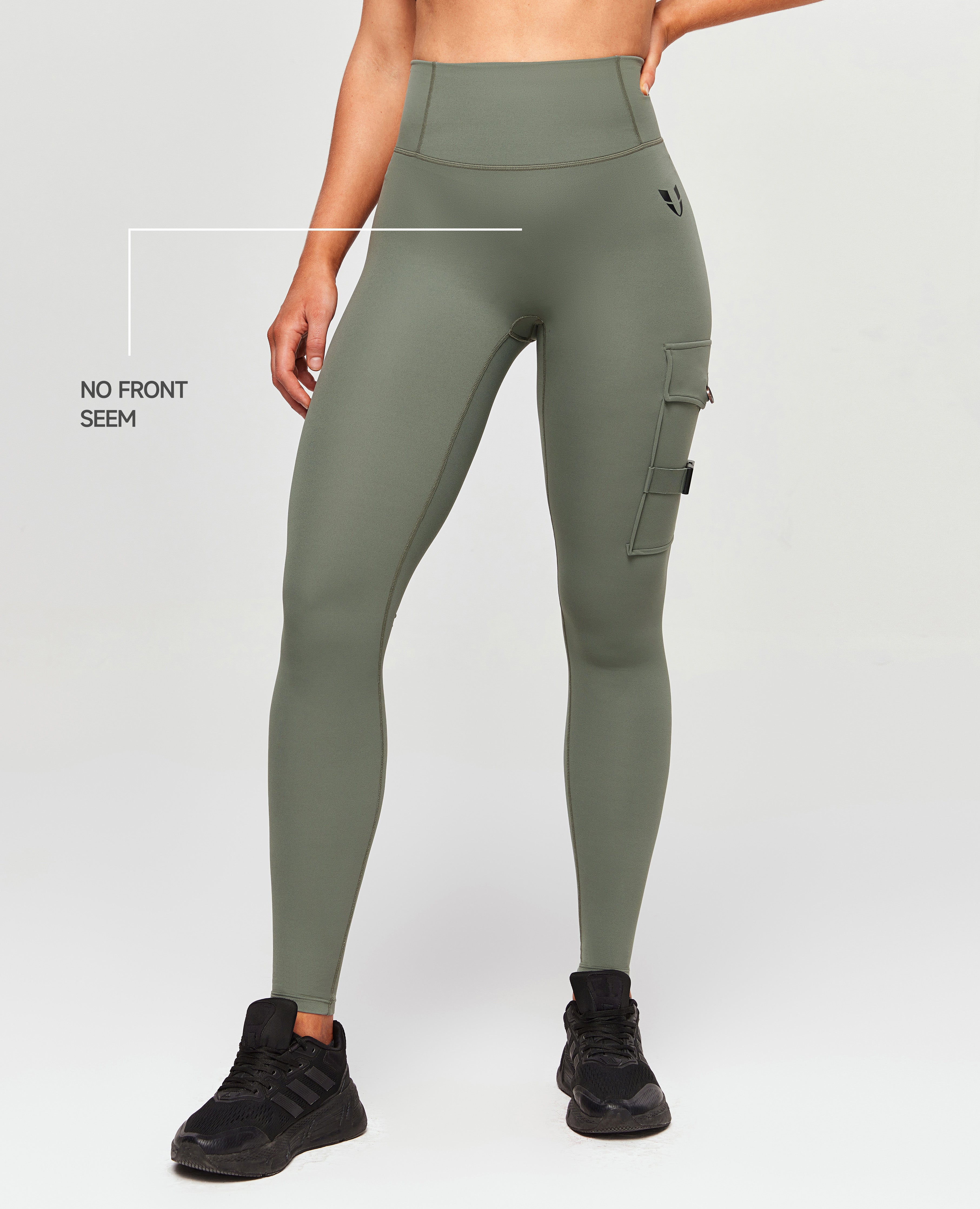Cargo Fitness Leggings Plus – camping green