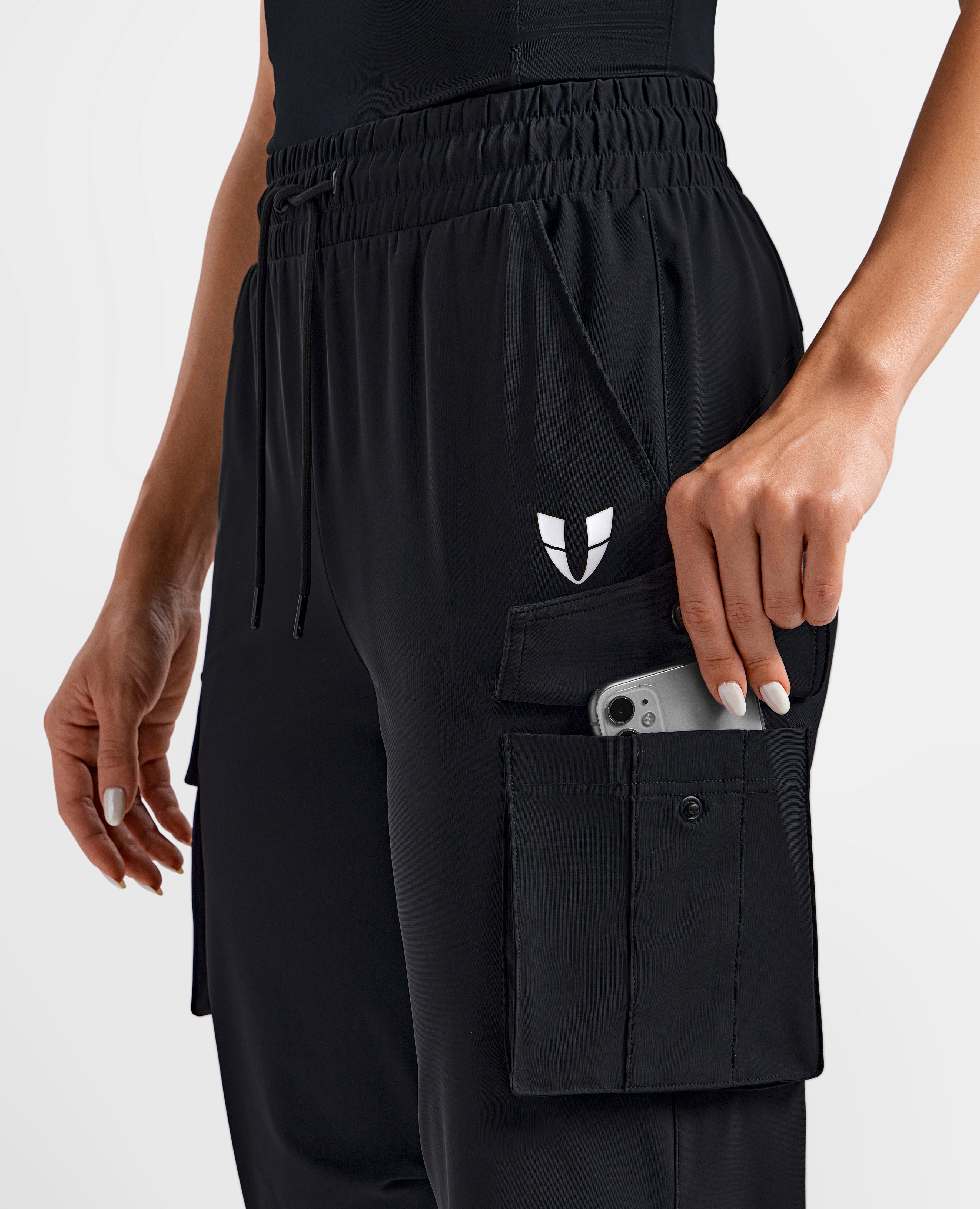 Jogger tascabili cargo - nero