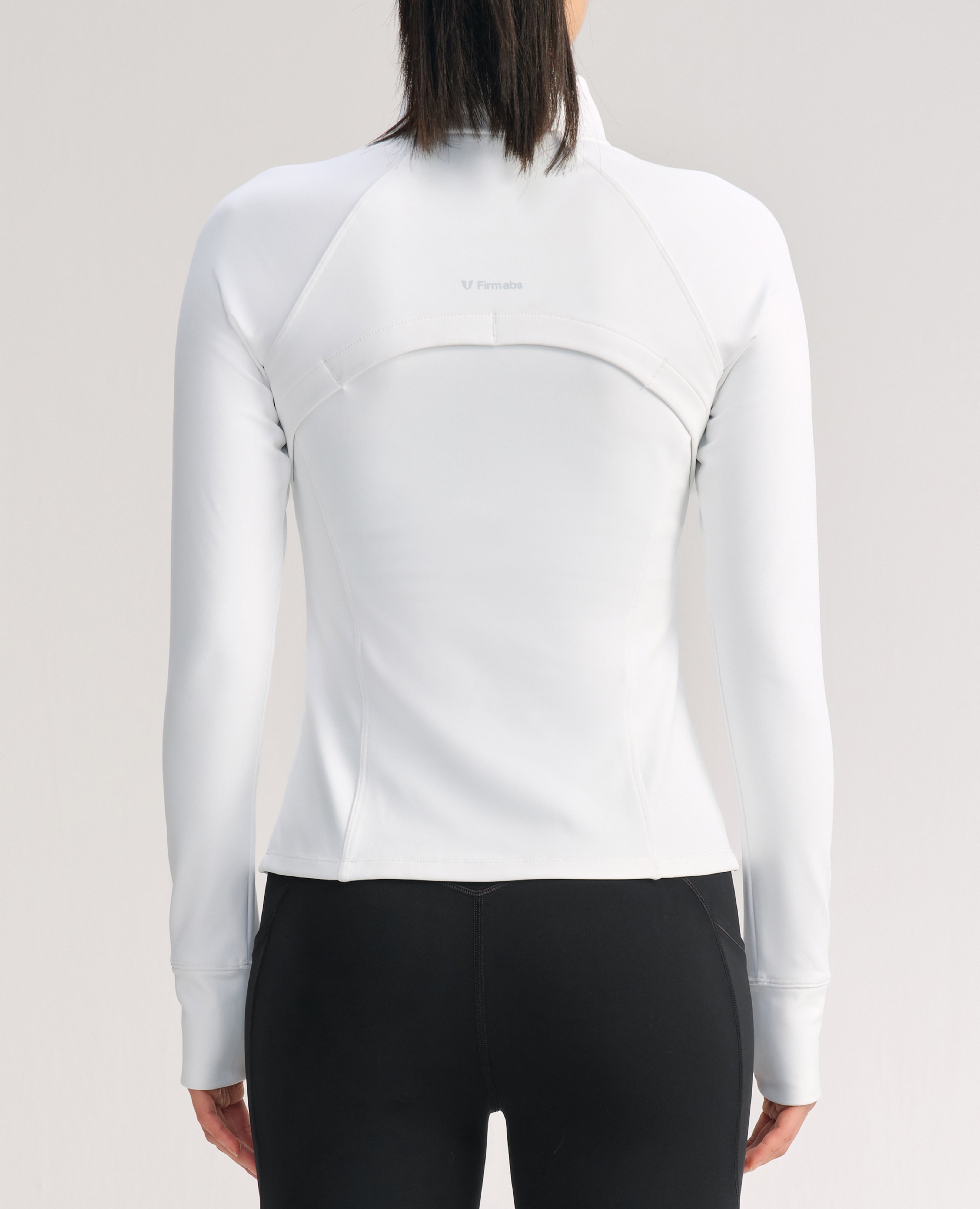 Veste athlétique en polaire fine coupe slim - Blanc