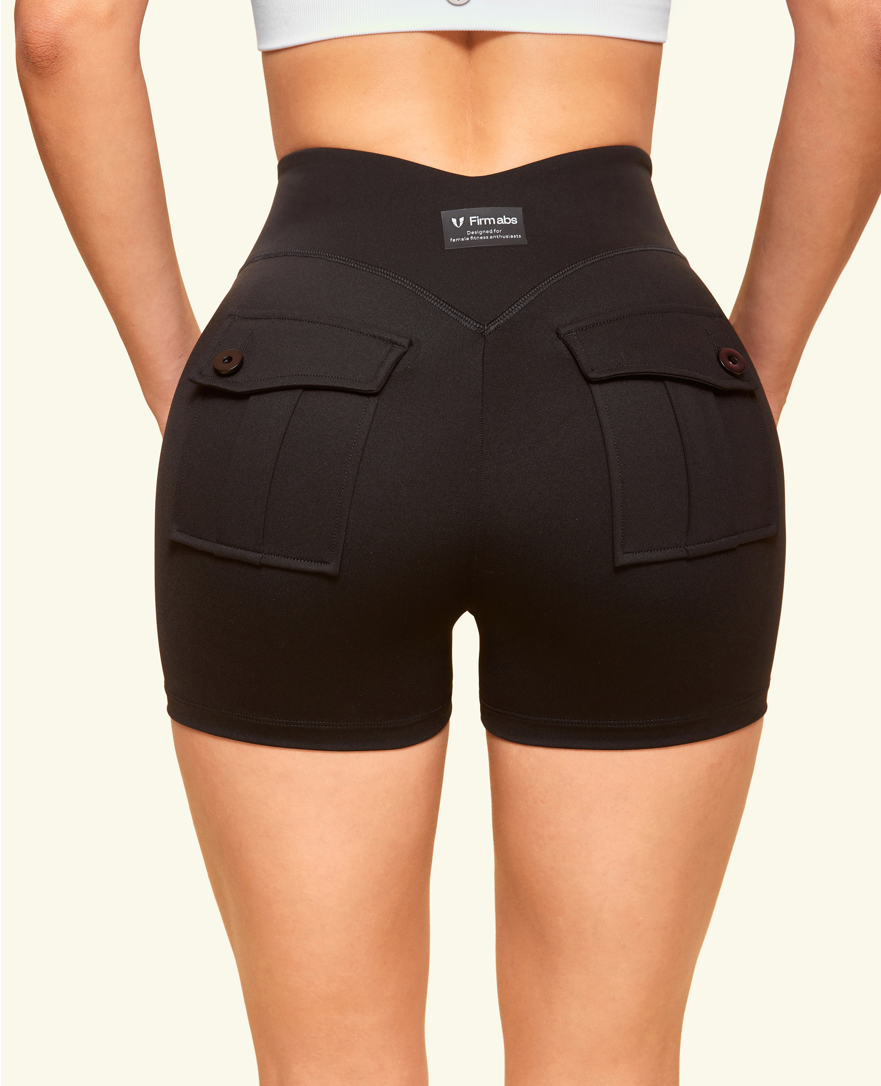 ZIP Front Pocket Shorts - Black