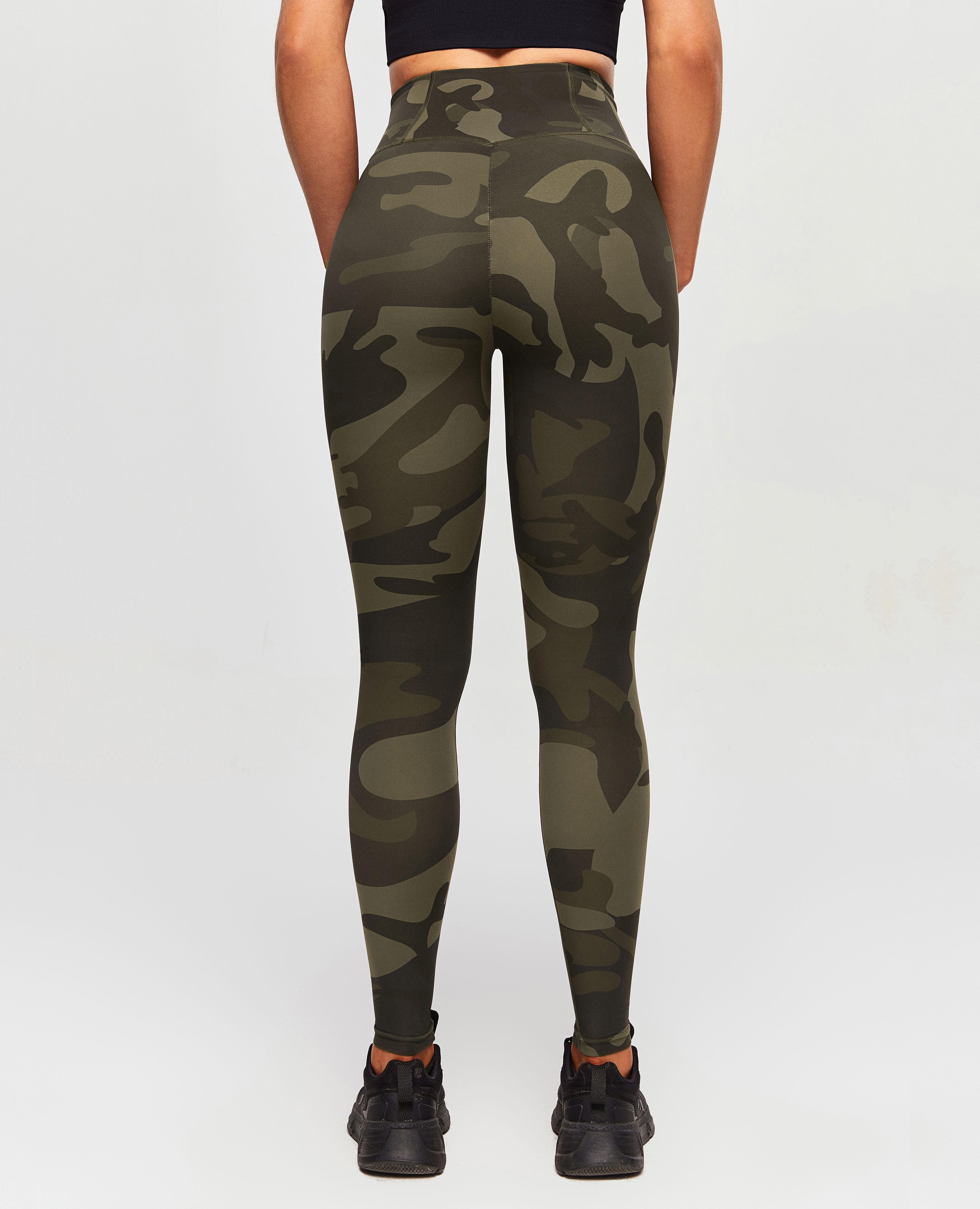 Scrunch Butt Leggings - Army Green Camouflage