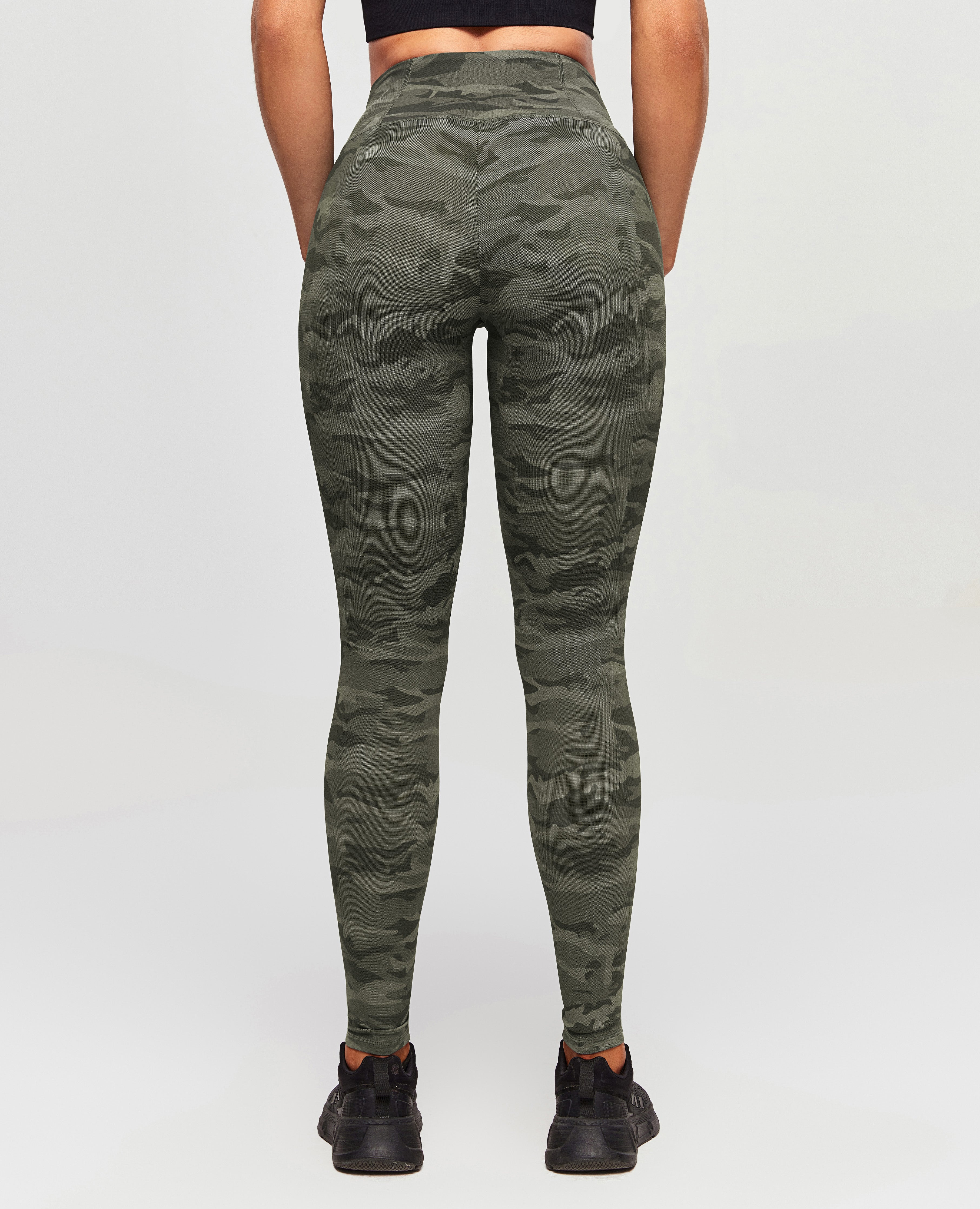 Scrunch Butt Leggings - Moosgrünes Camouflage