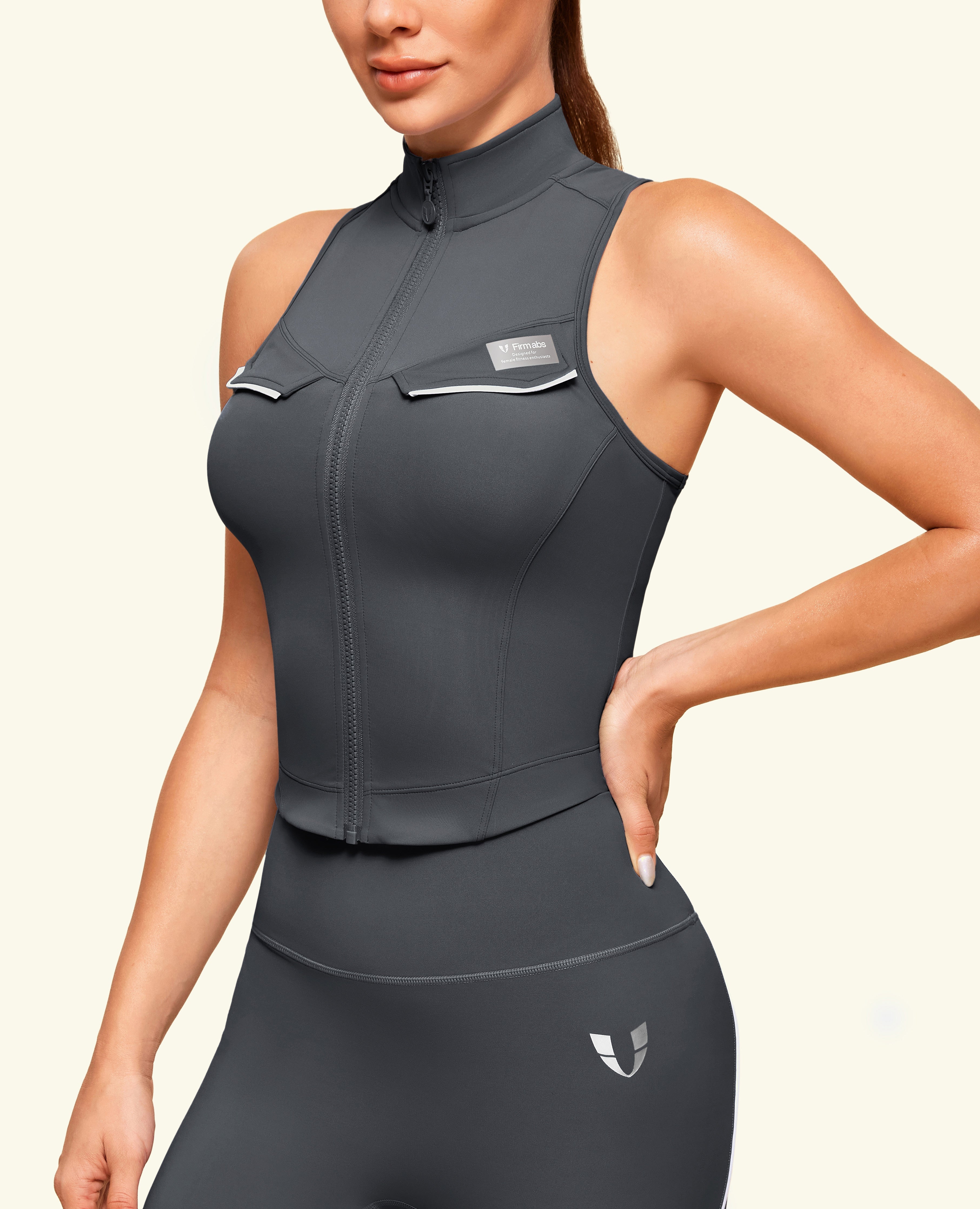 Cargo Stand Collar Tank - Grau