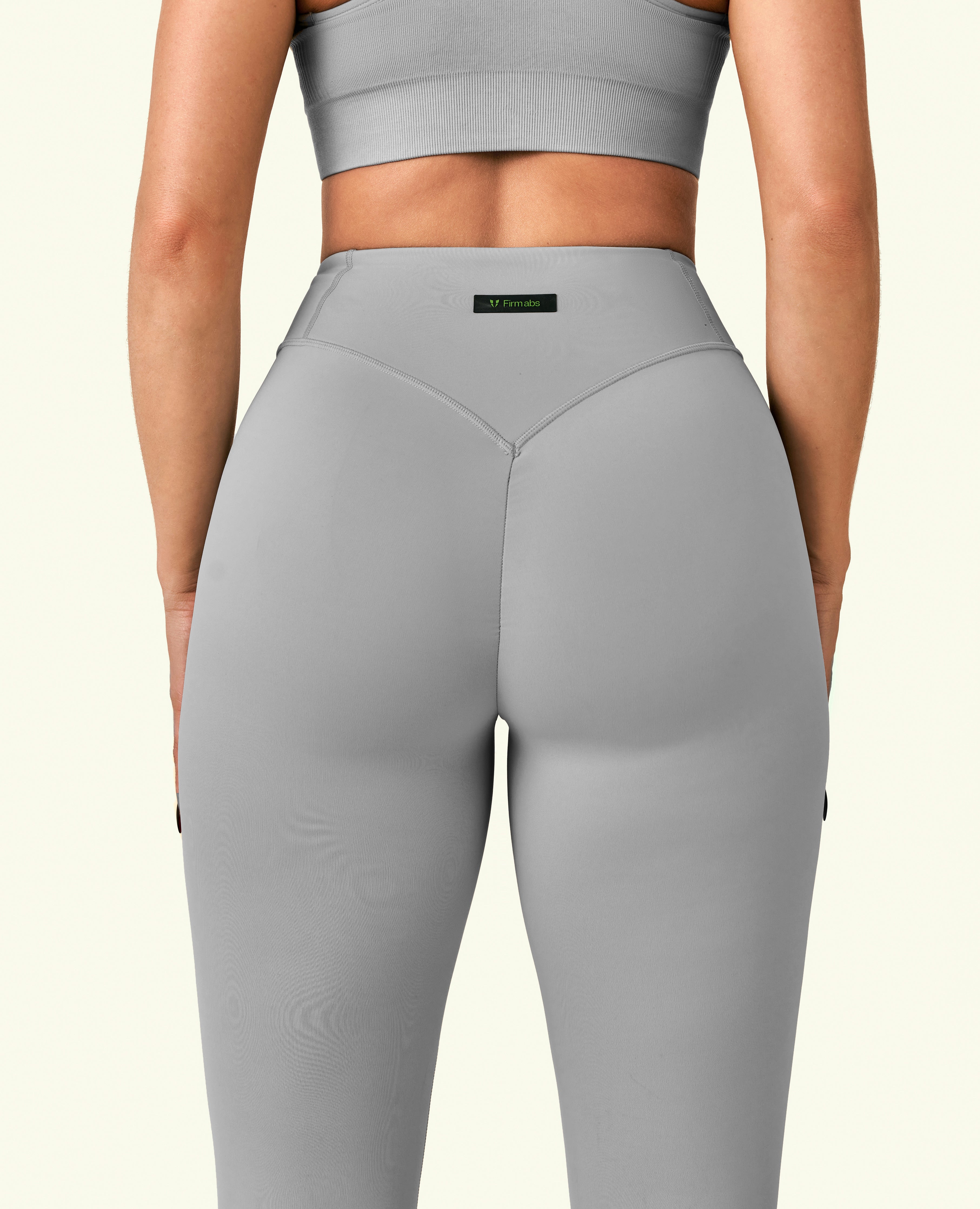Active high waist leggings - cement gray