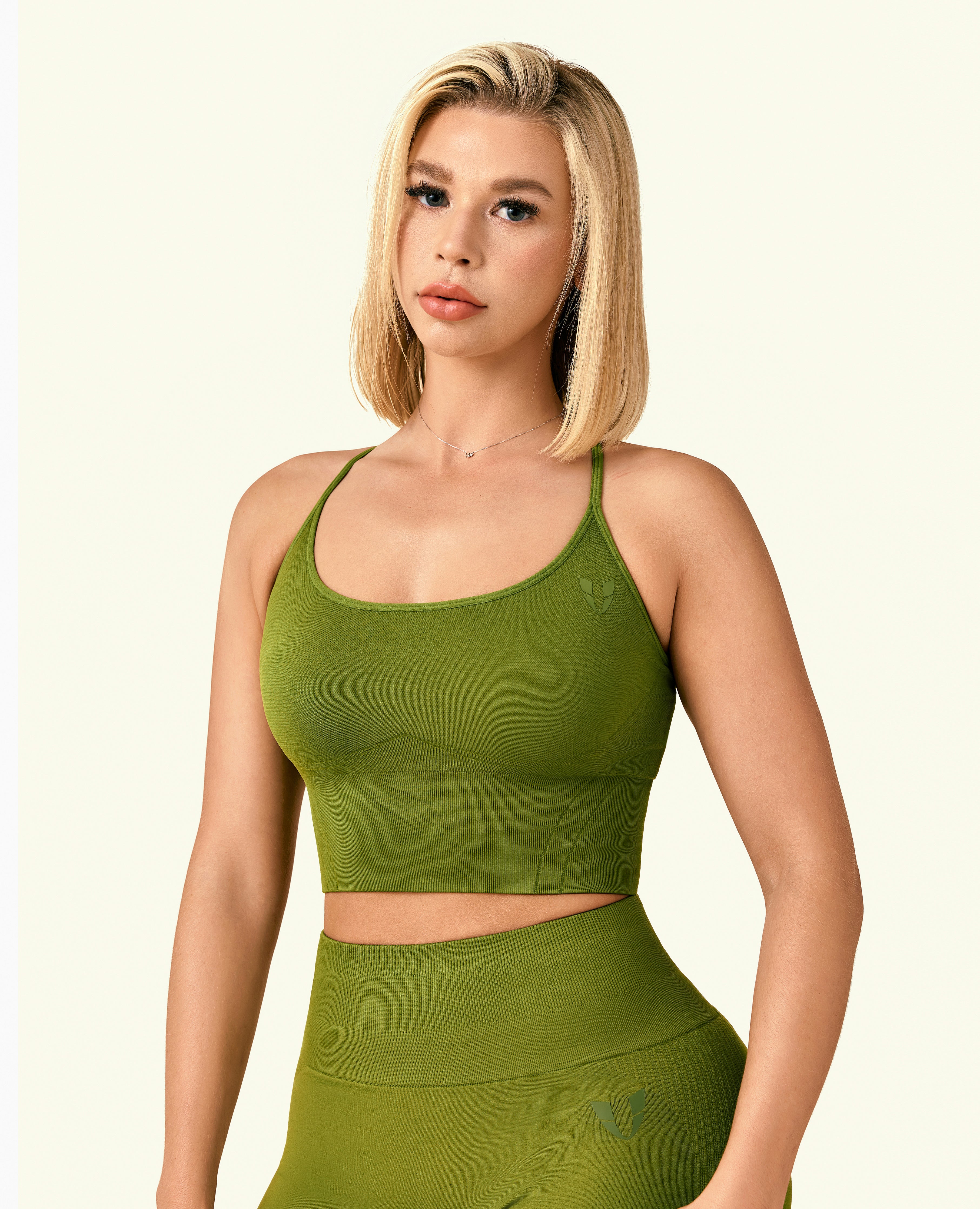 Energy Strait Strap Longline Top - Grasgrün