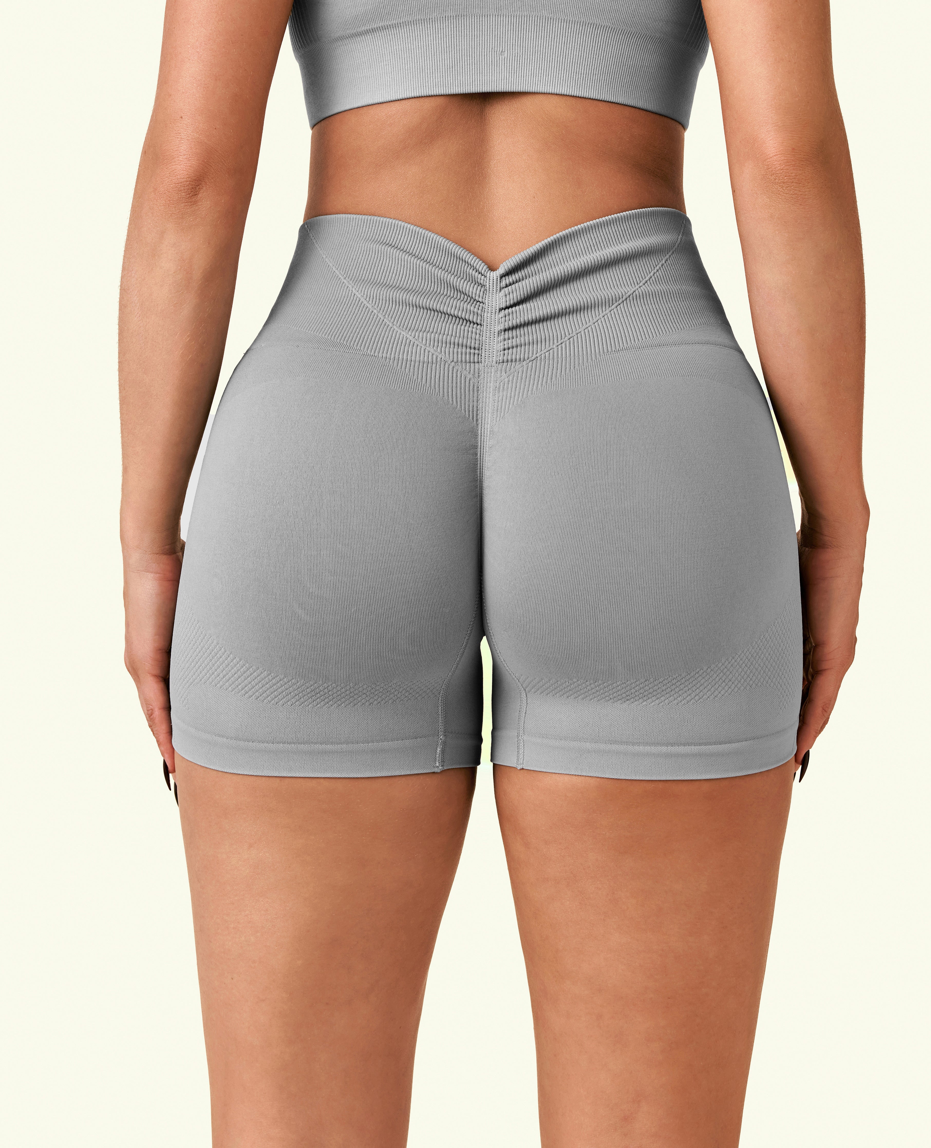 Force Scrunch Butt Shorts - Zementgrau