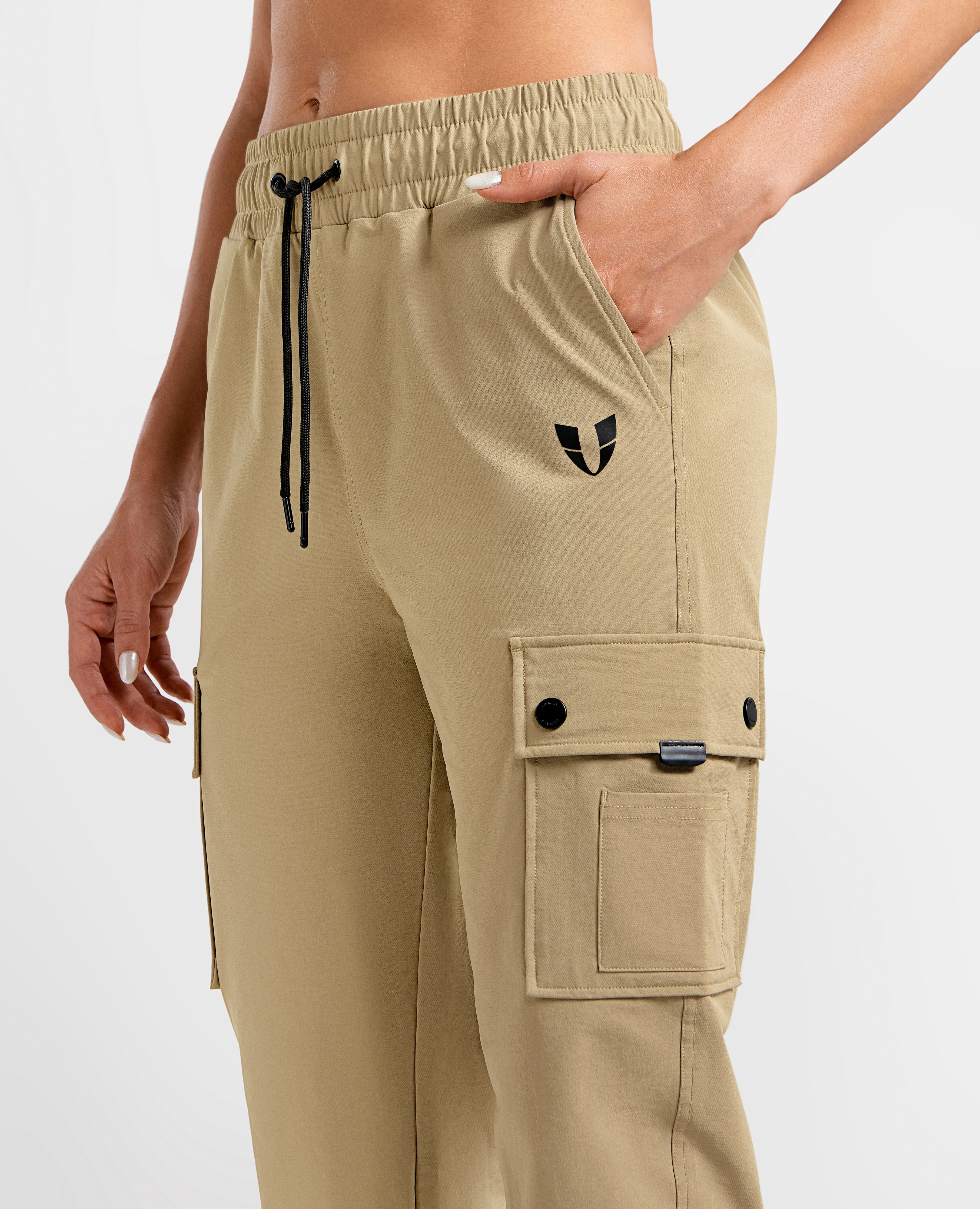 Cargo-Taschen Moto-Leggings - Khaki