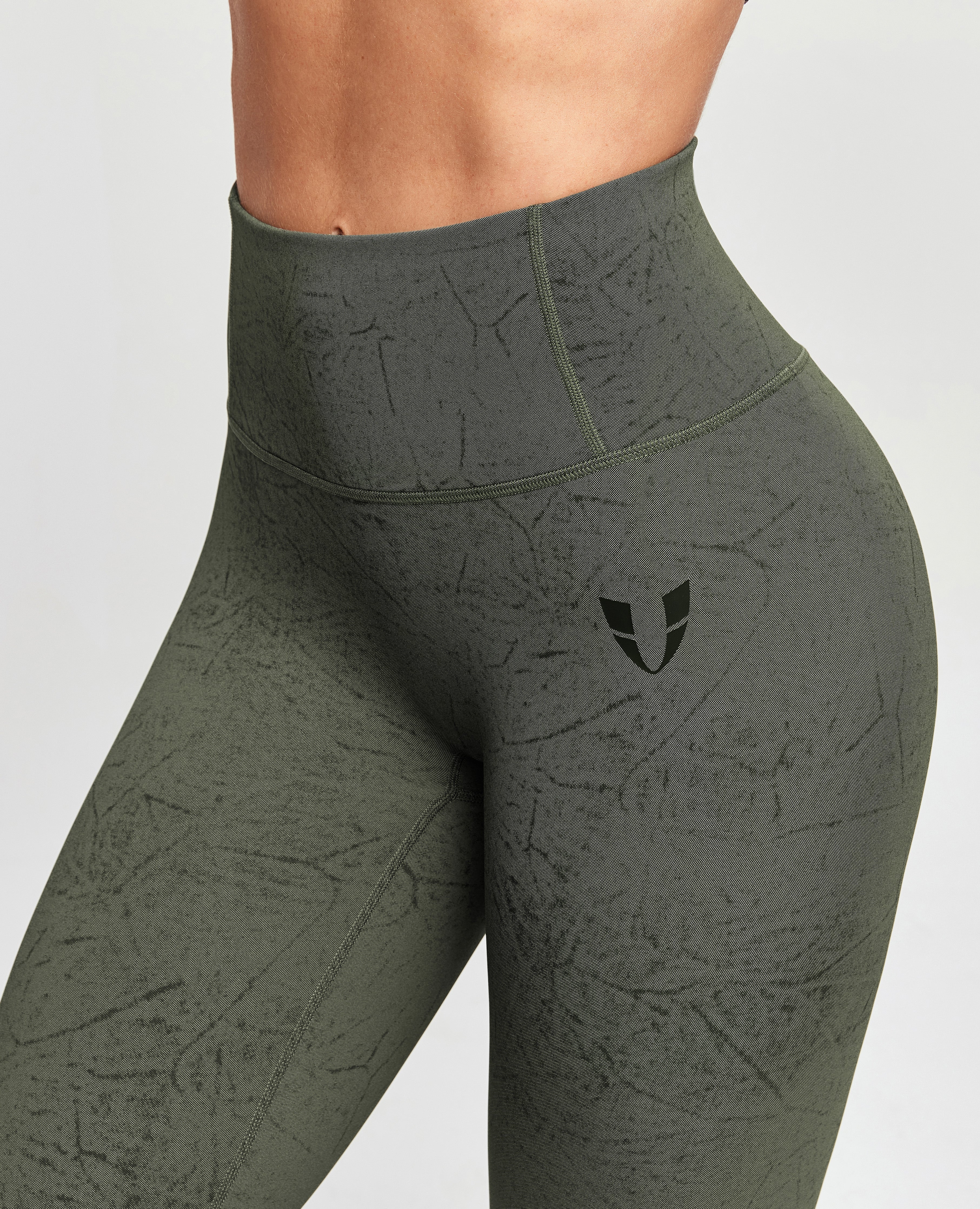 Scrunch Butt Leggings - Moosgrün Batik