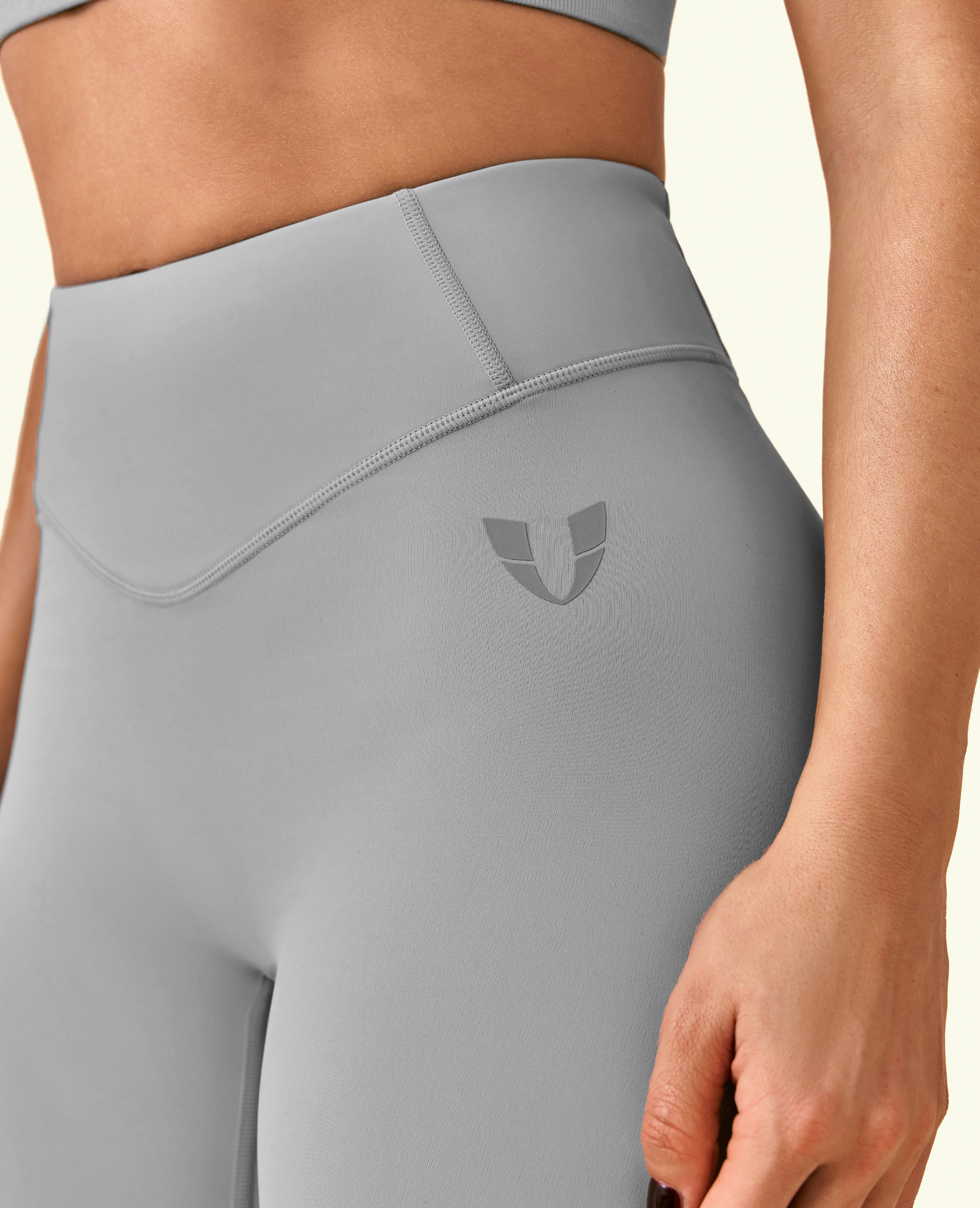 Active high waist leggings - cement gray