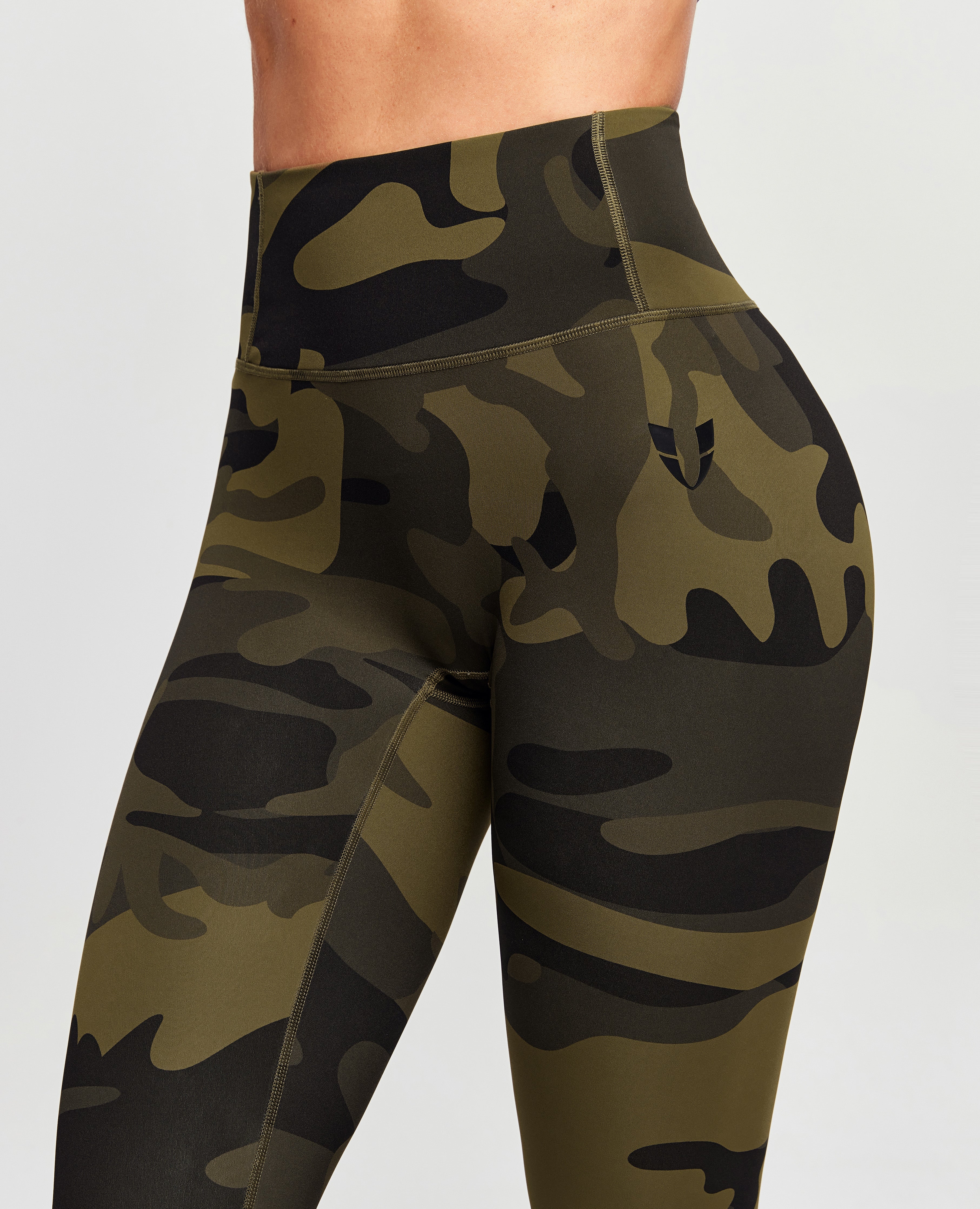 Scrunch Butt Leggings - Olivgrünes Camouflage