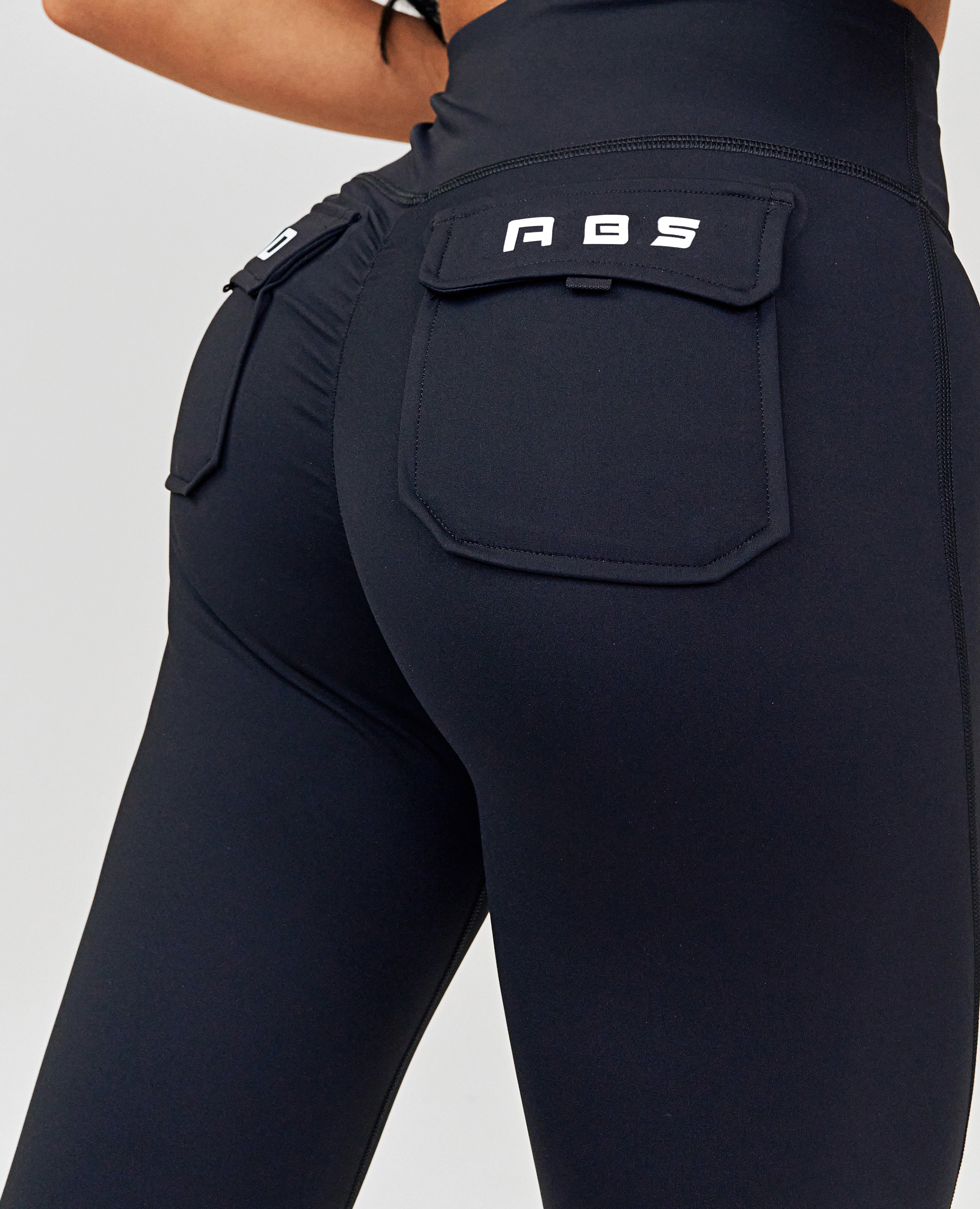 Leggings de bolsillos de carga clásicos de ABS Firm ABS - Negro