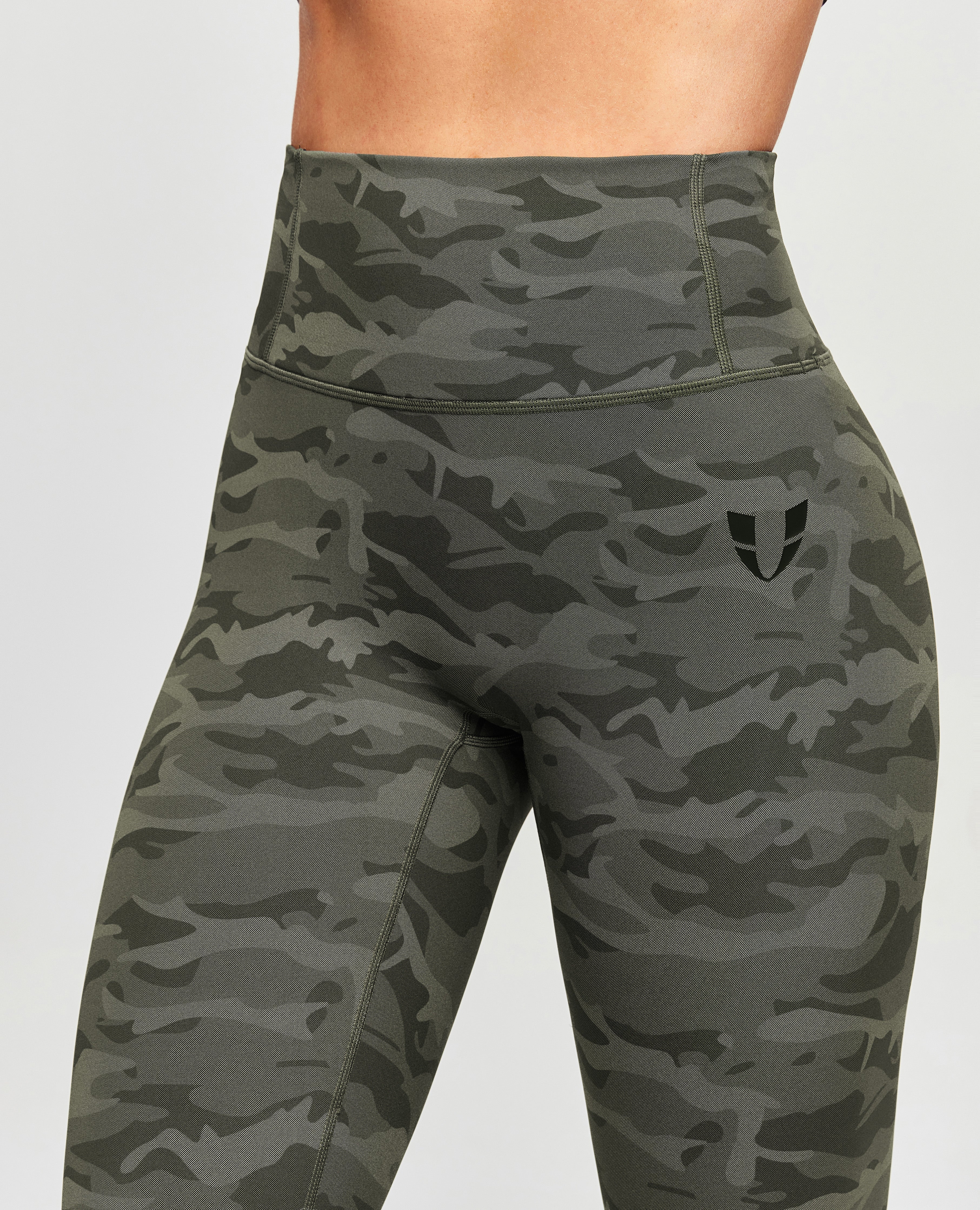 Scrunch Butt Leggings - Moosgrünes Camouflage