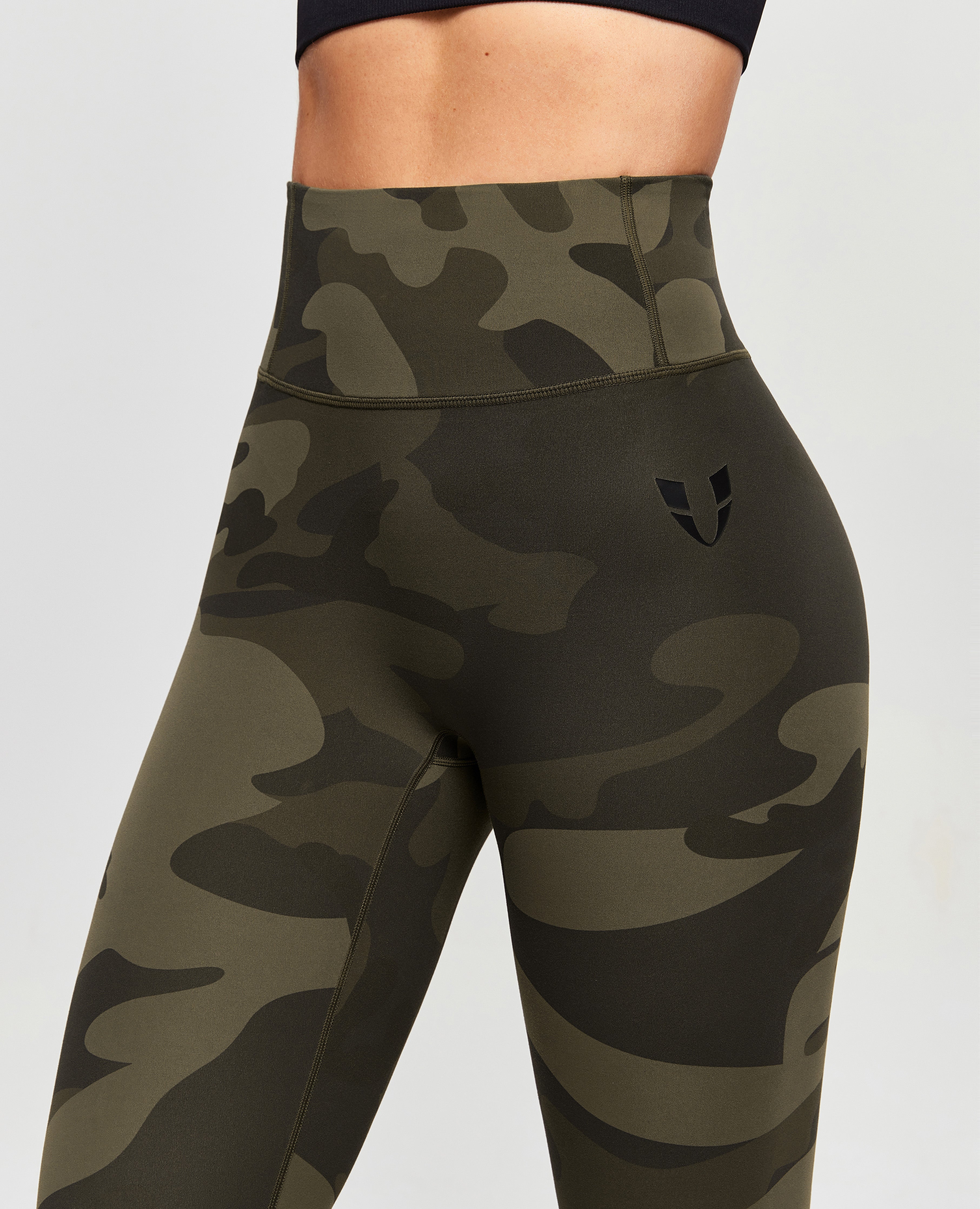 Scrunch Butt Leggings - Army Green Camouflage