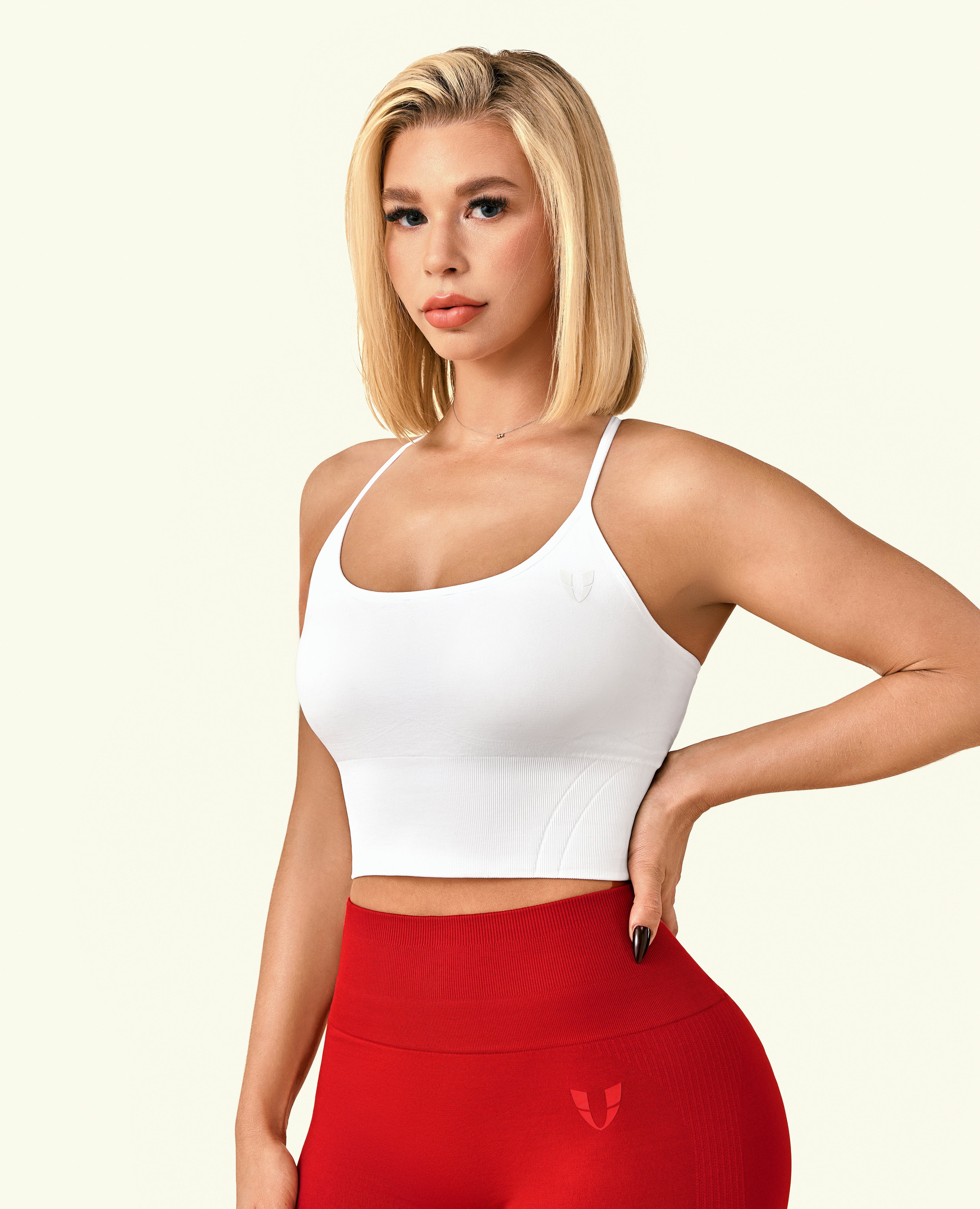 Energy Strap Strap Longline Top - White