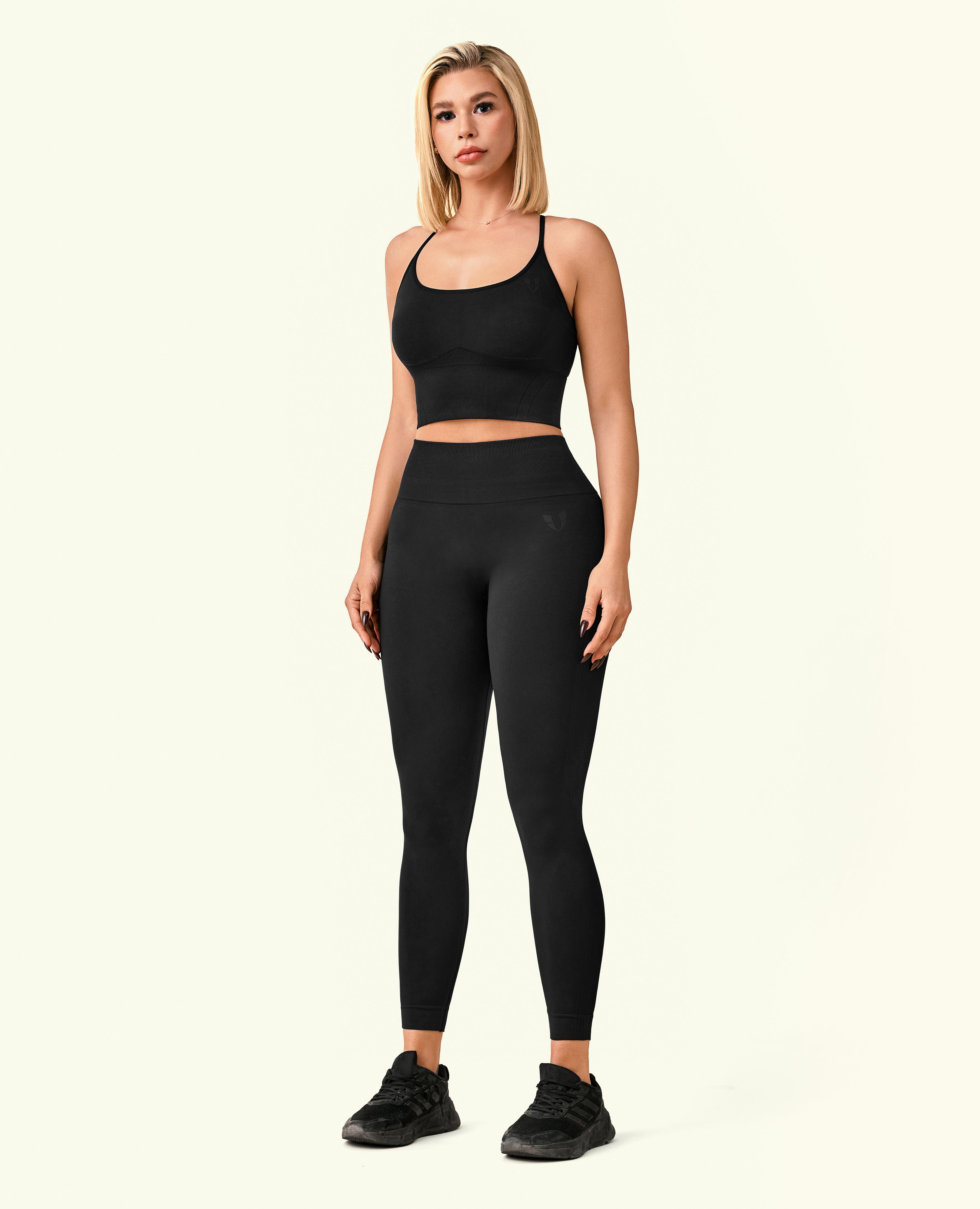 Energy Strap Strap Longline Top - Black