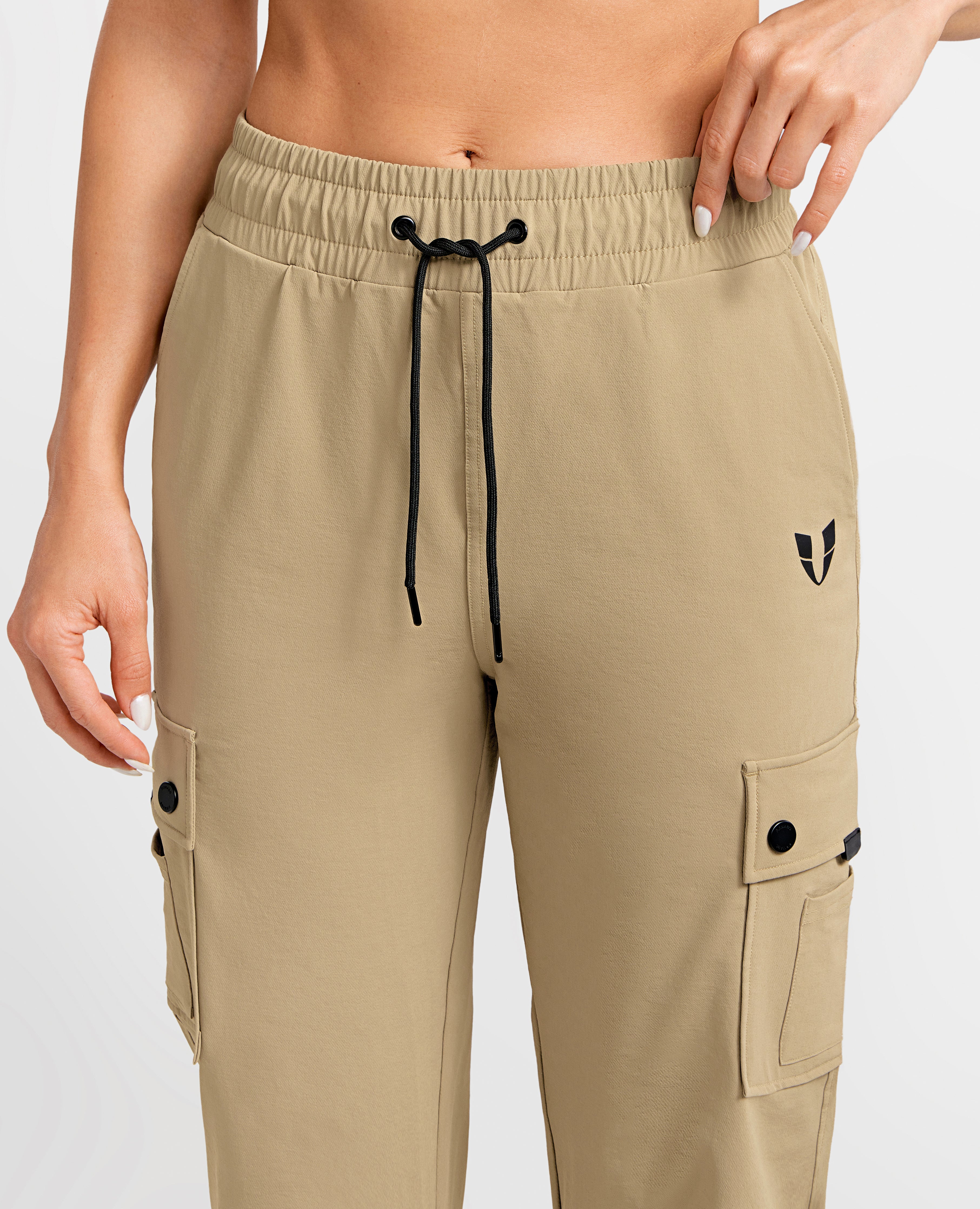 Cargo-Taschen Moto-Leggings - Khaki