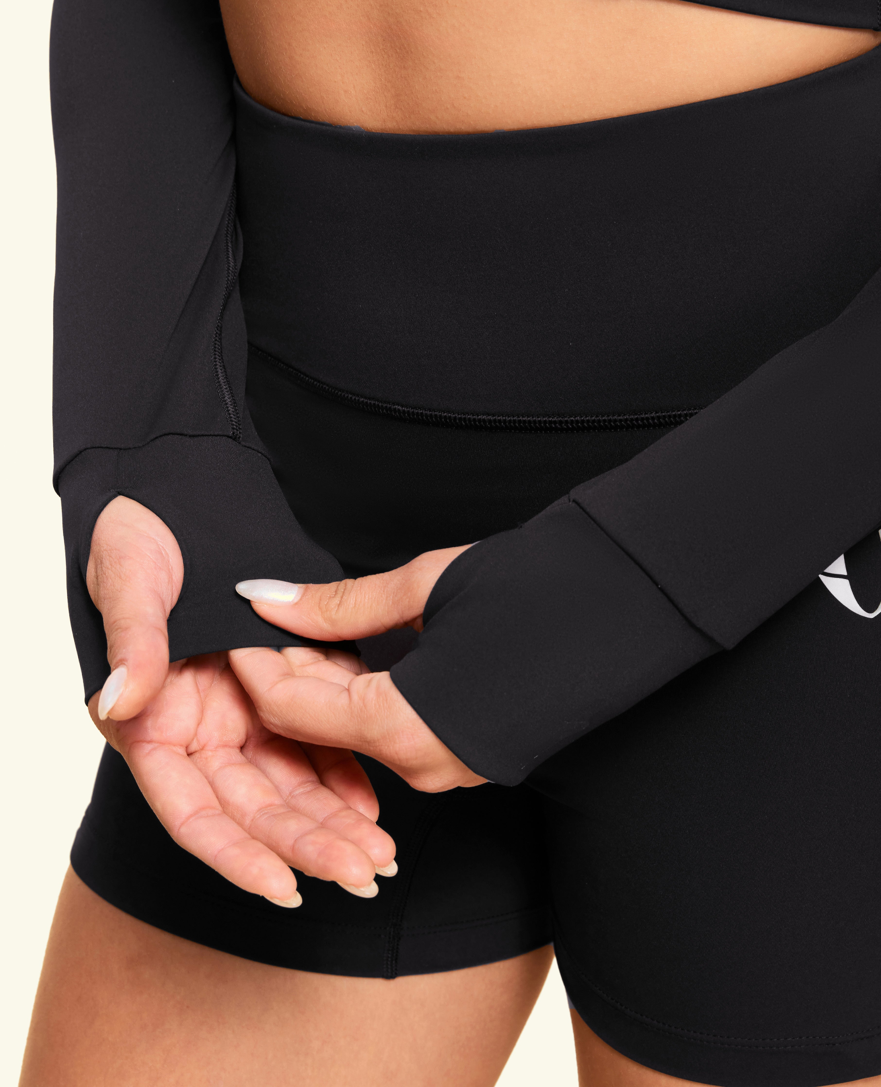Giacca da allenamento in forma slittata tagliata - nero