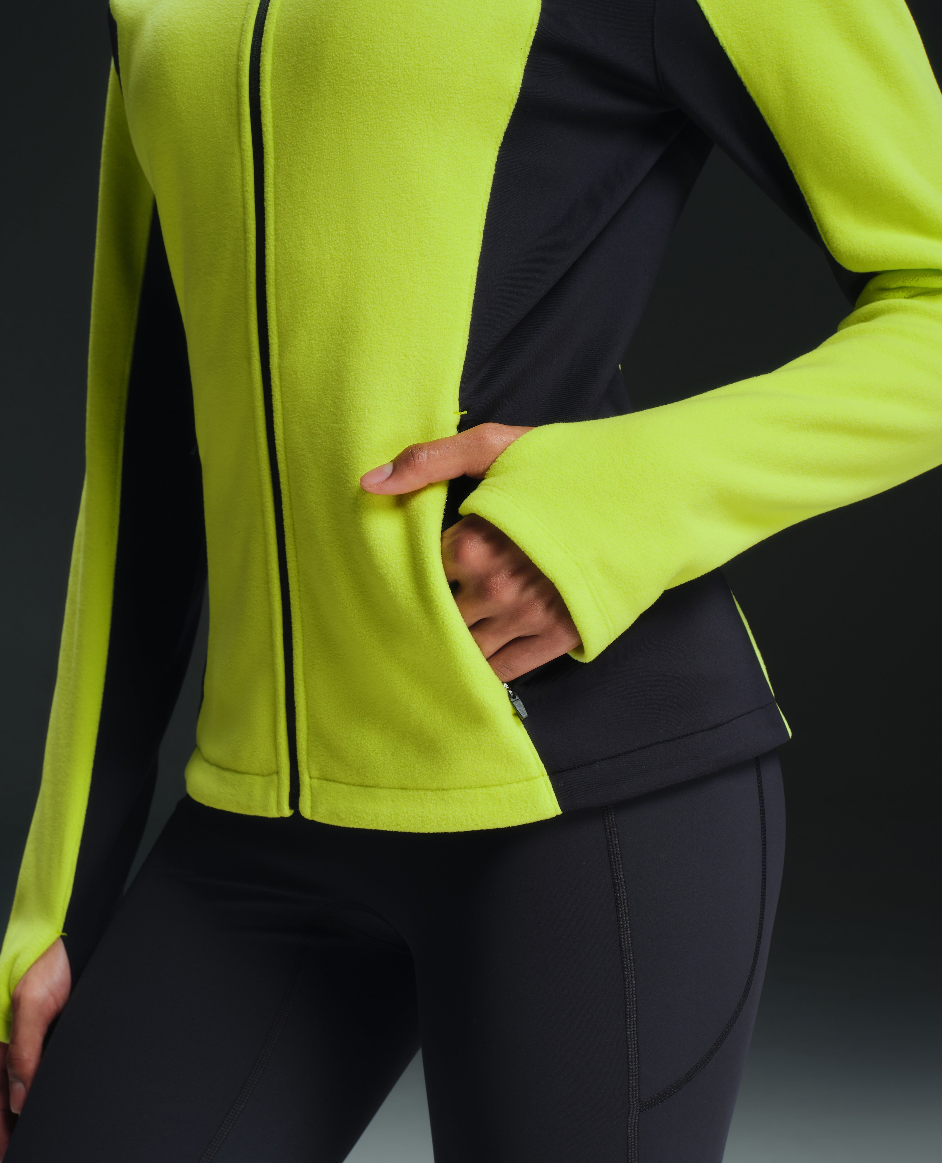 Ultra-Soft Hooded Waterproof Fleece Jacket - Lemon Yellow