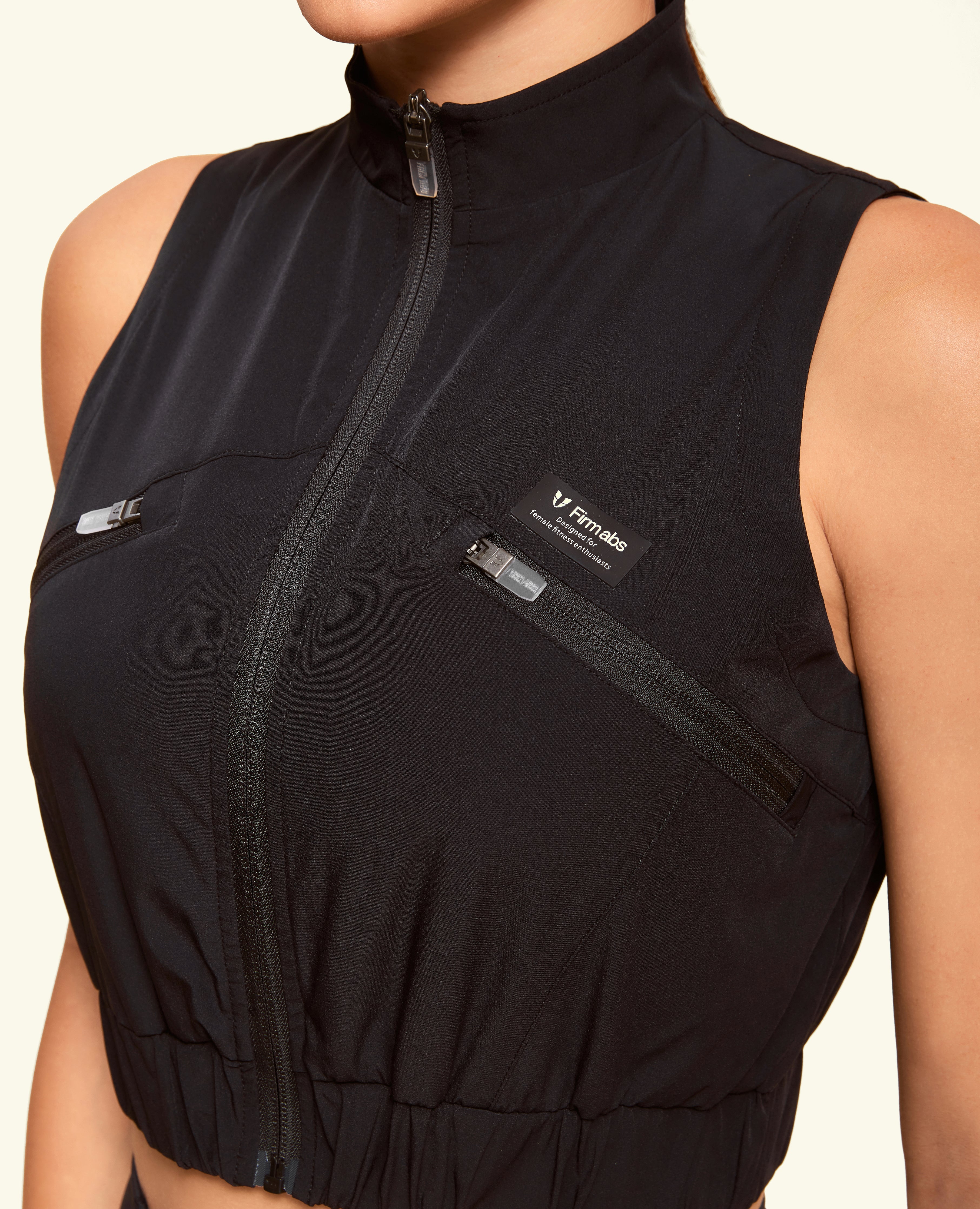 Active Core Cropped Vest - Schwarz
