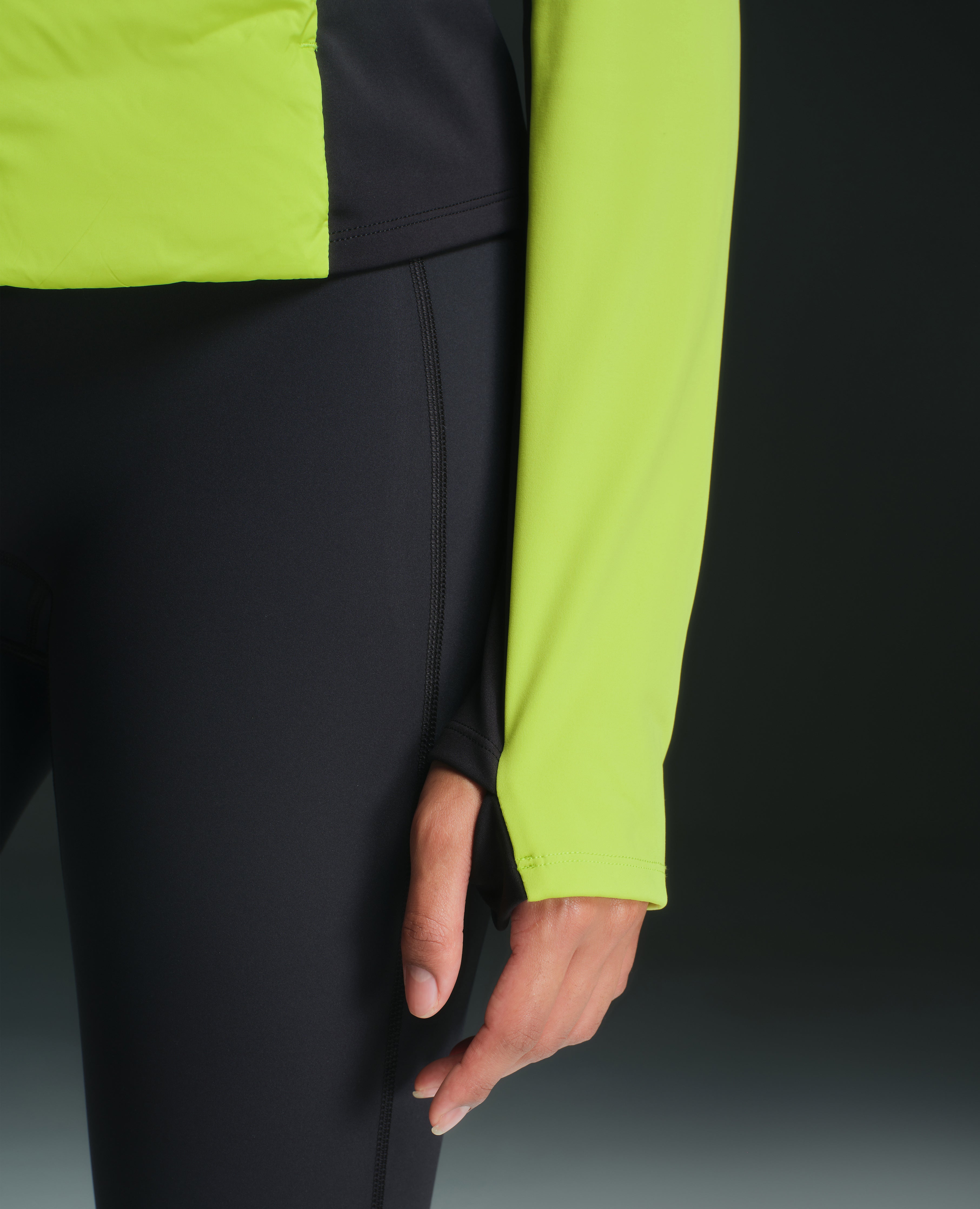 Lightweight Hooded Winter Down Jacket - Lemon Yellow and Black