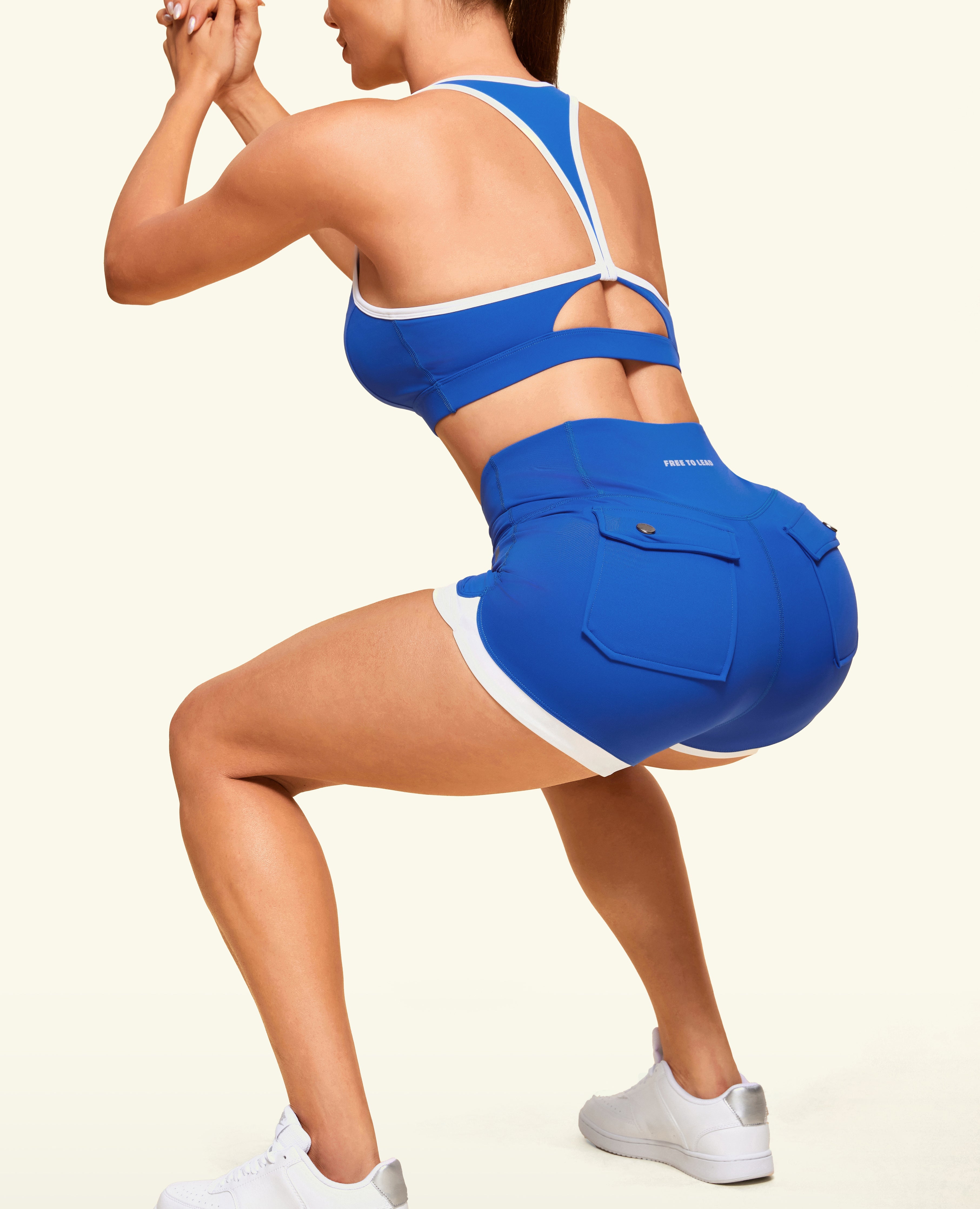 Everyday pocket high waist shorts - Dark Blue