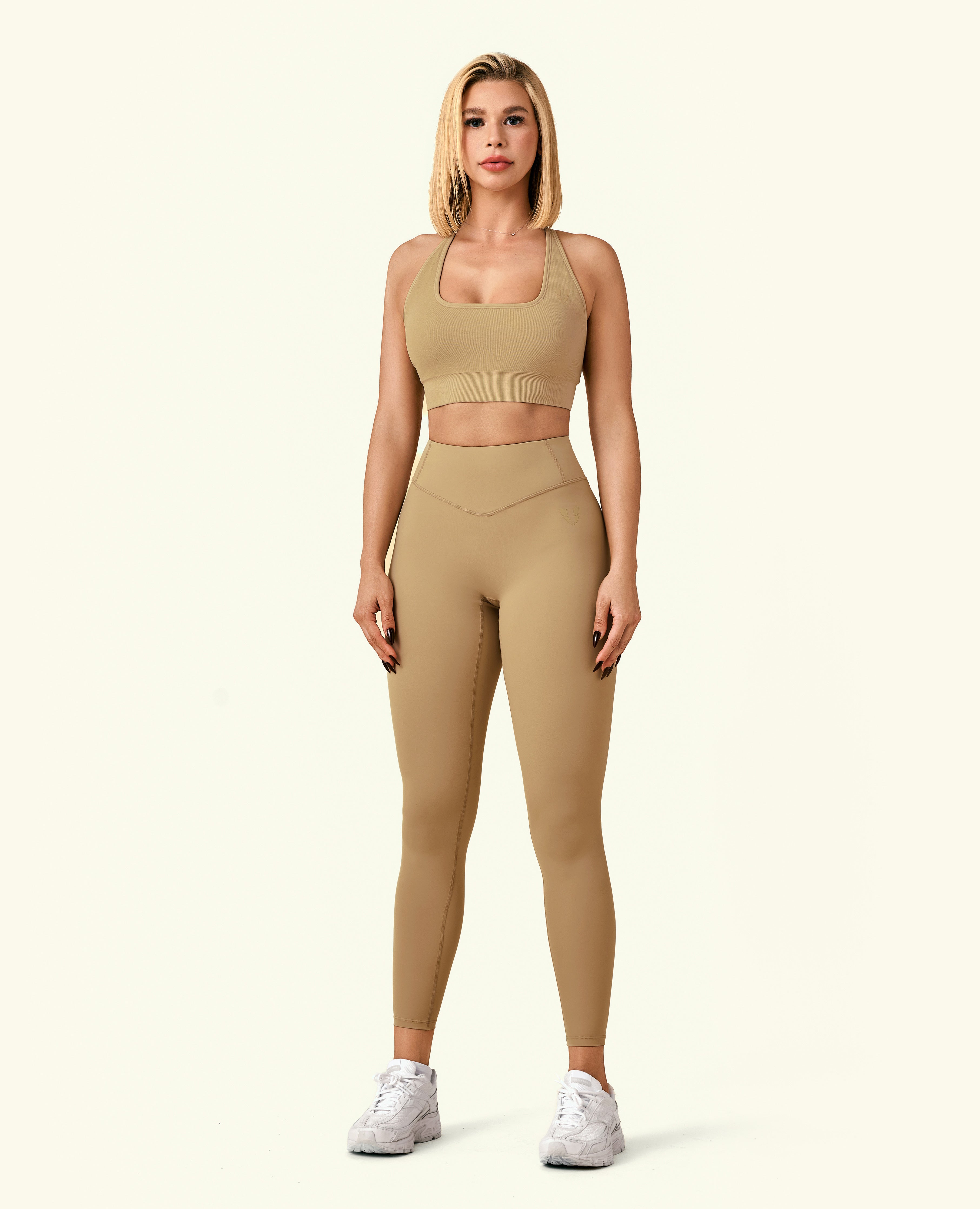 Active high waist leggings - Earth Brown