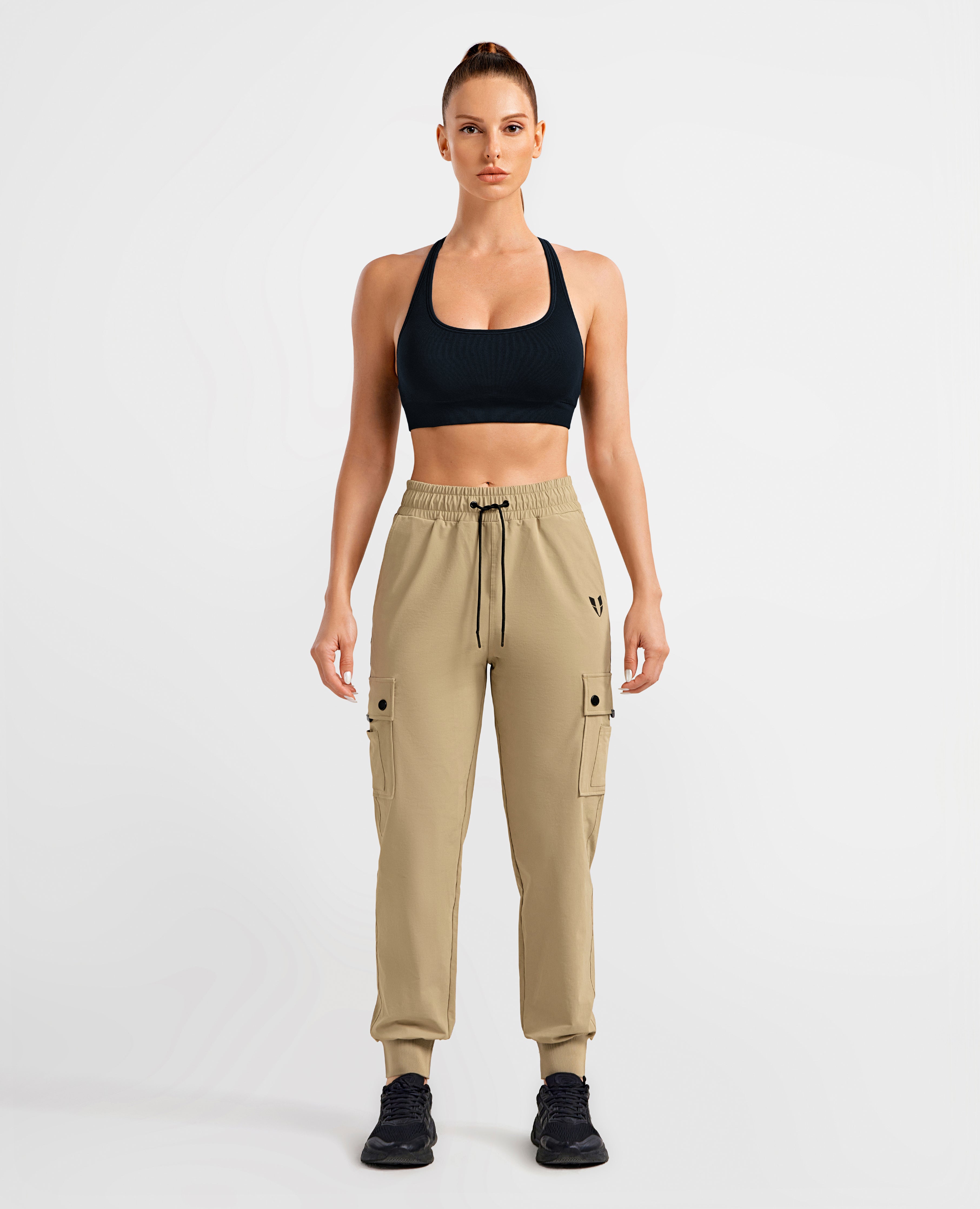 Cargo-Taschen Moto-Leggings - Khaki