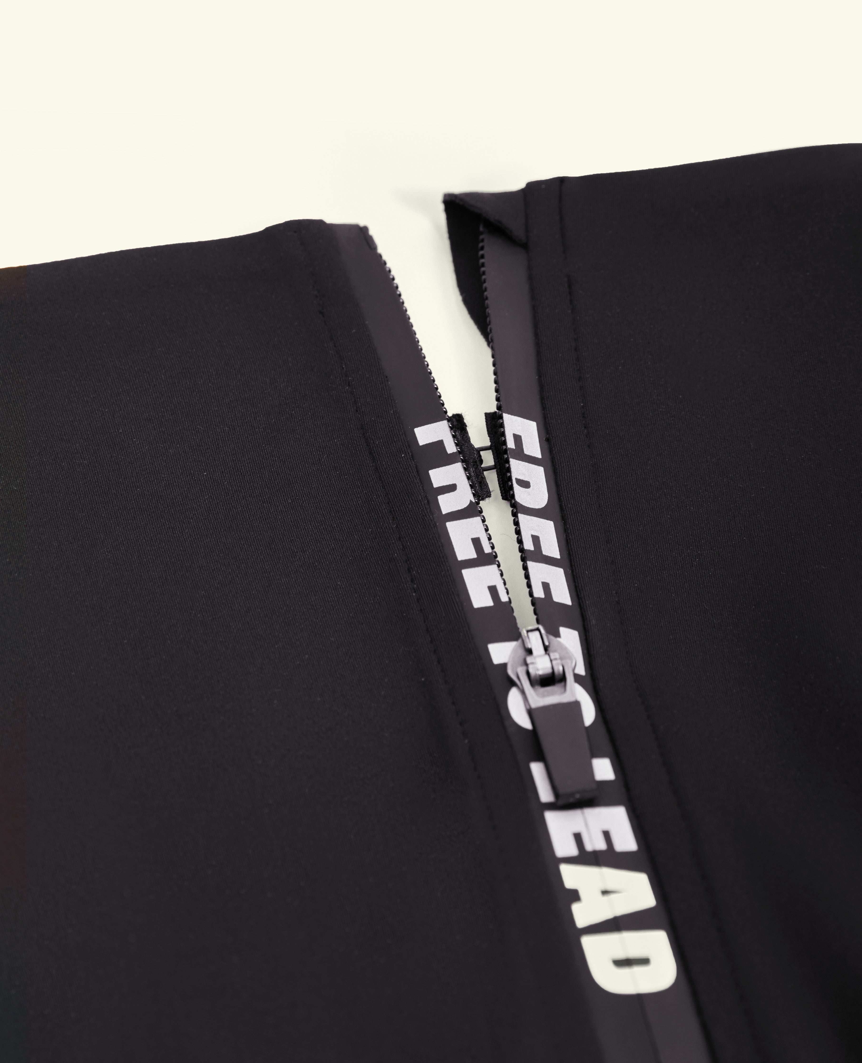 Zip Front High Waist Pocket Leggings - Schwarz