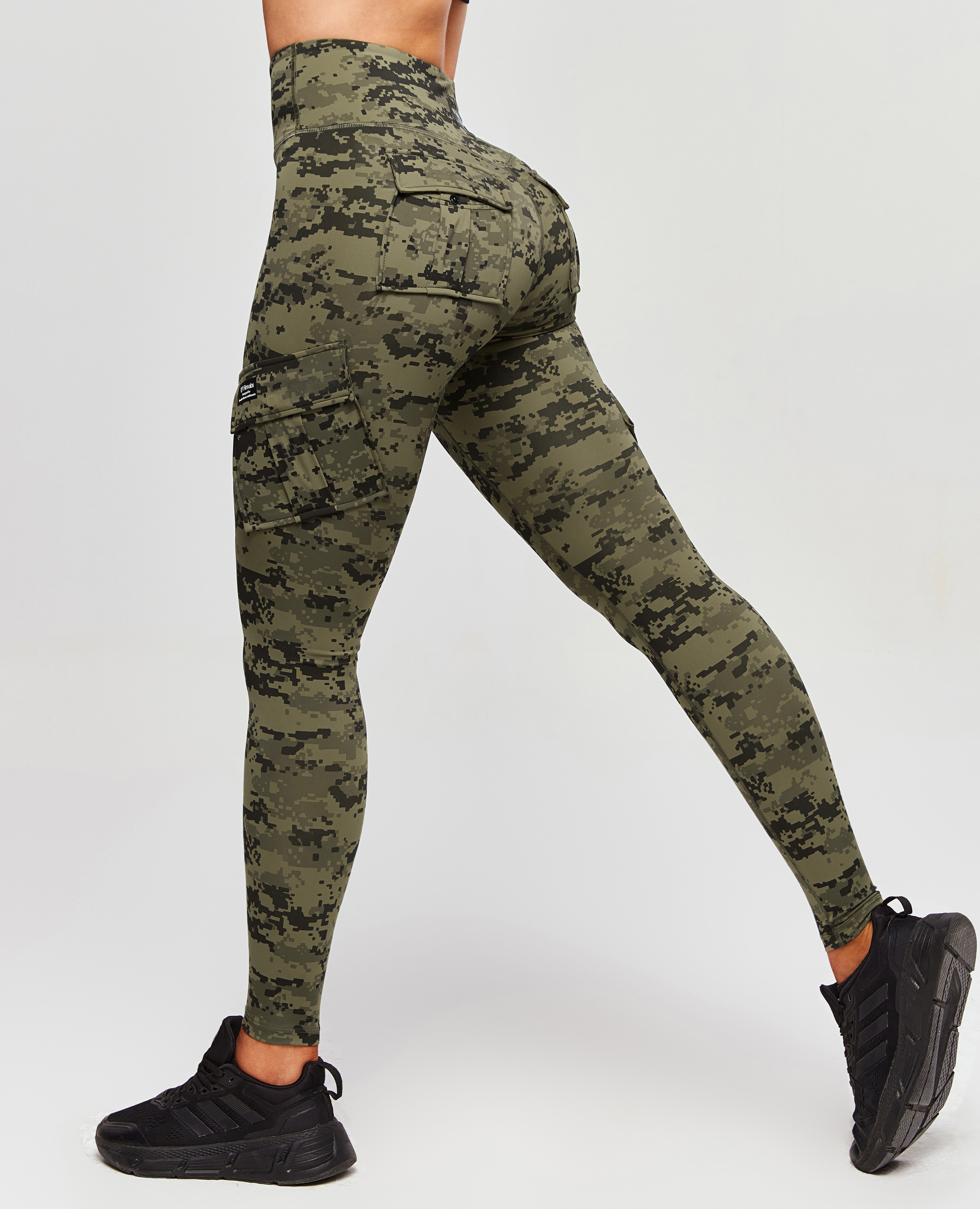 Solo Cargo-Leggings - Armeegrünes Camouflage