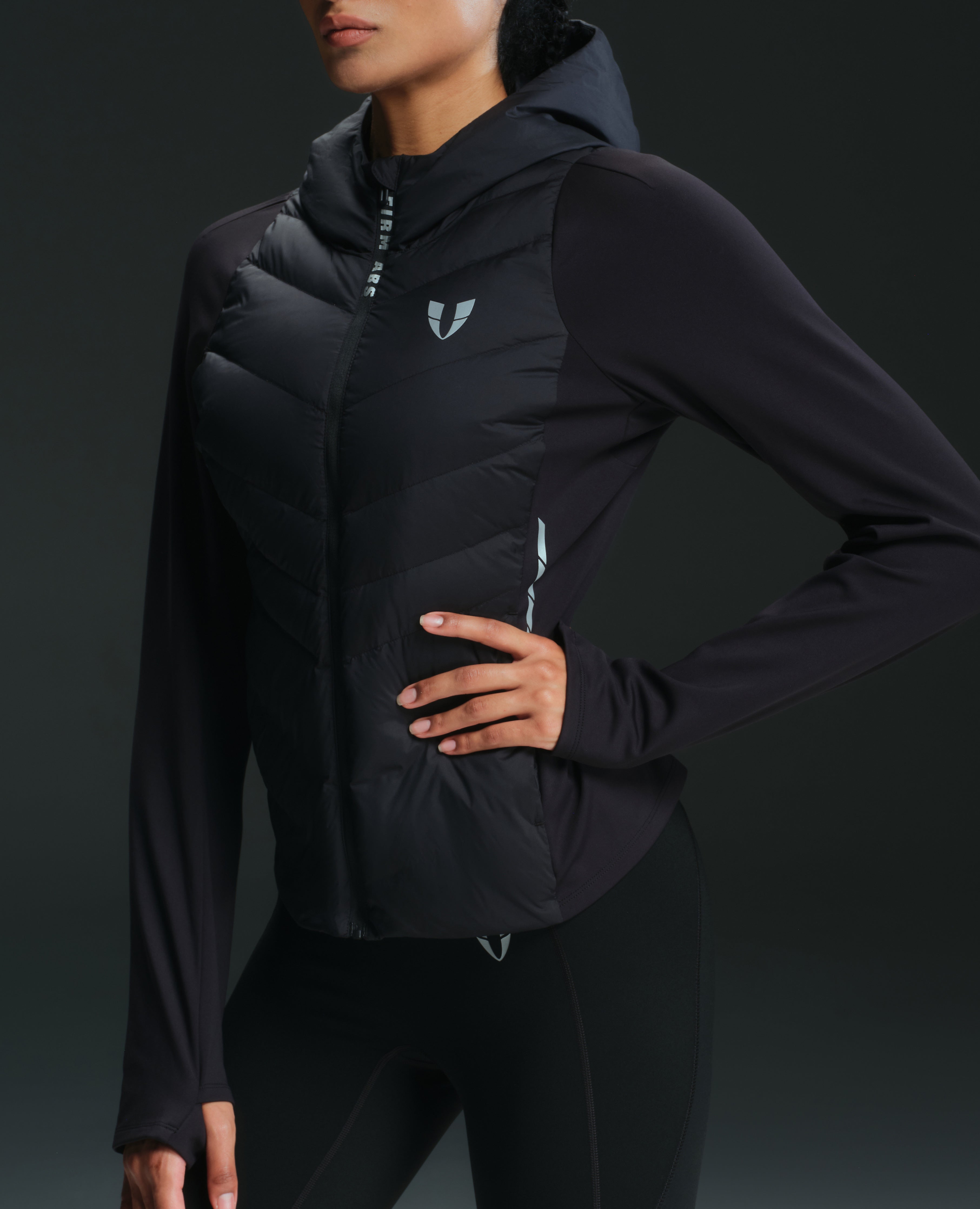 Lightweight Hooded Winter Down Jacket - Black