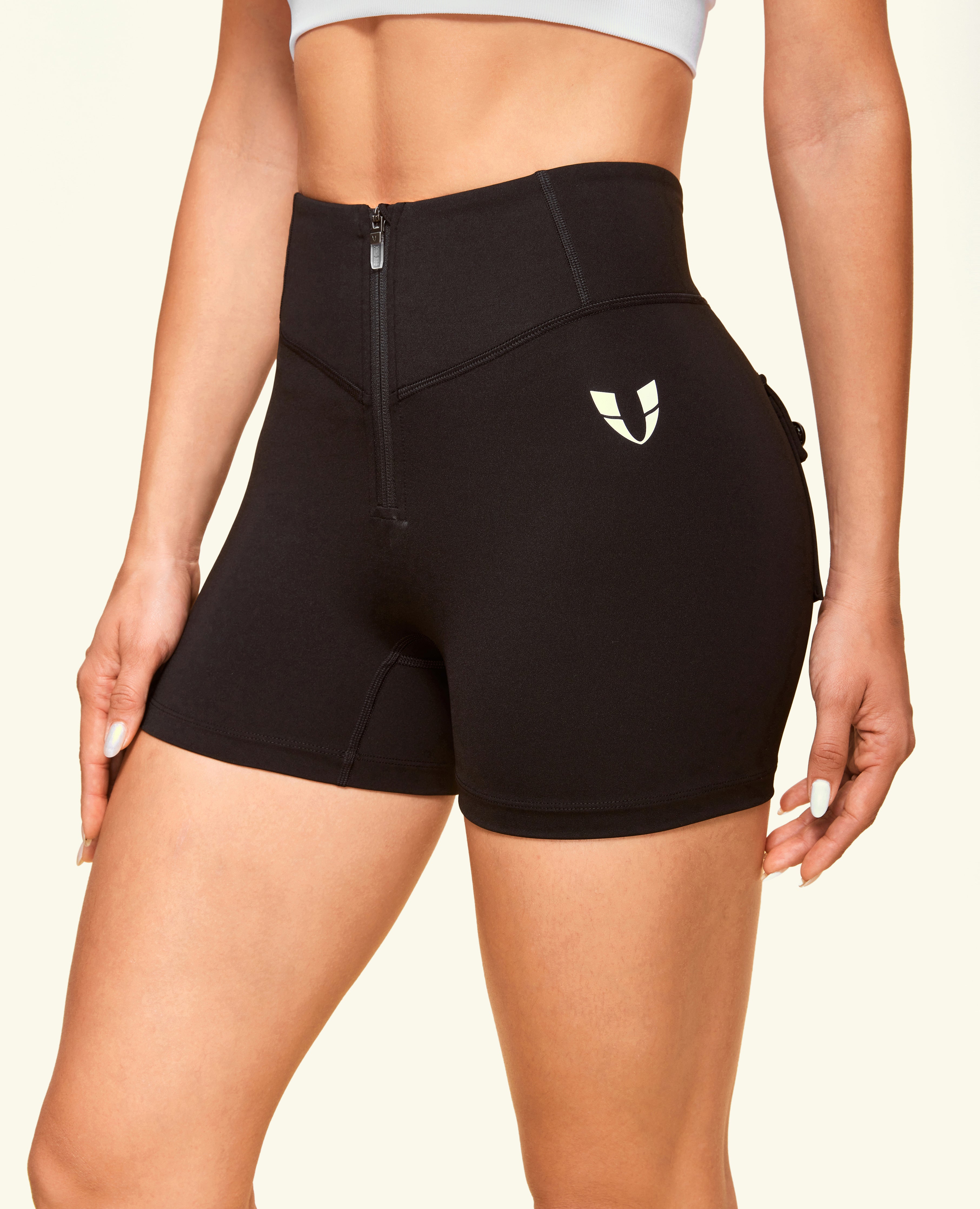 Shorts de poche avant zip - noir