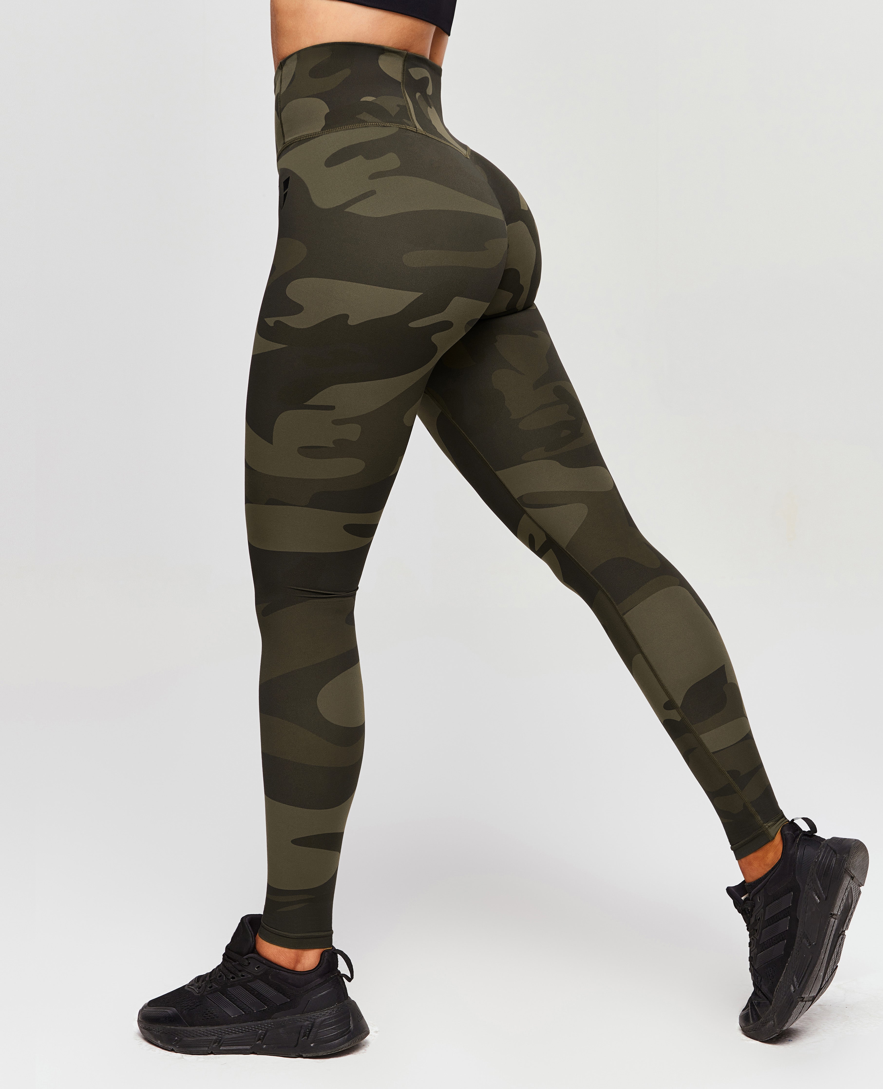 Scrunch Butt Leggings - Army Green Camouflage