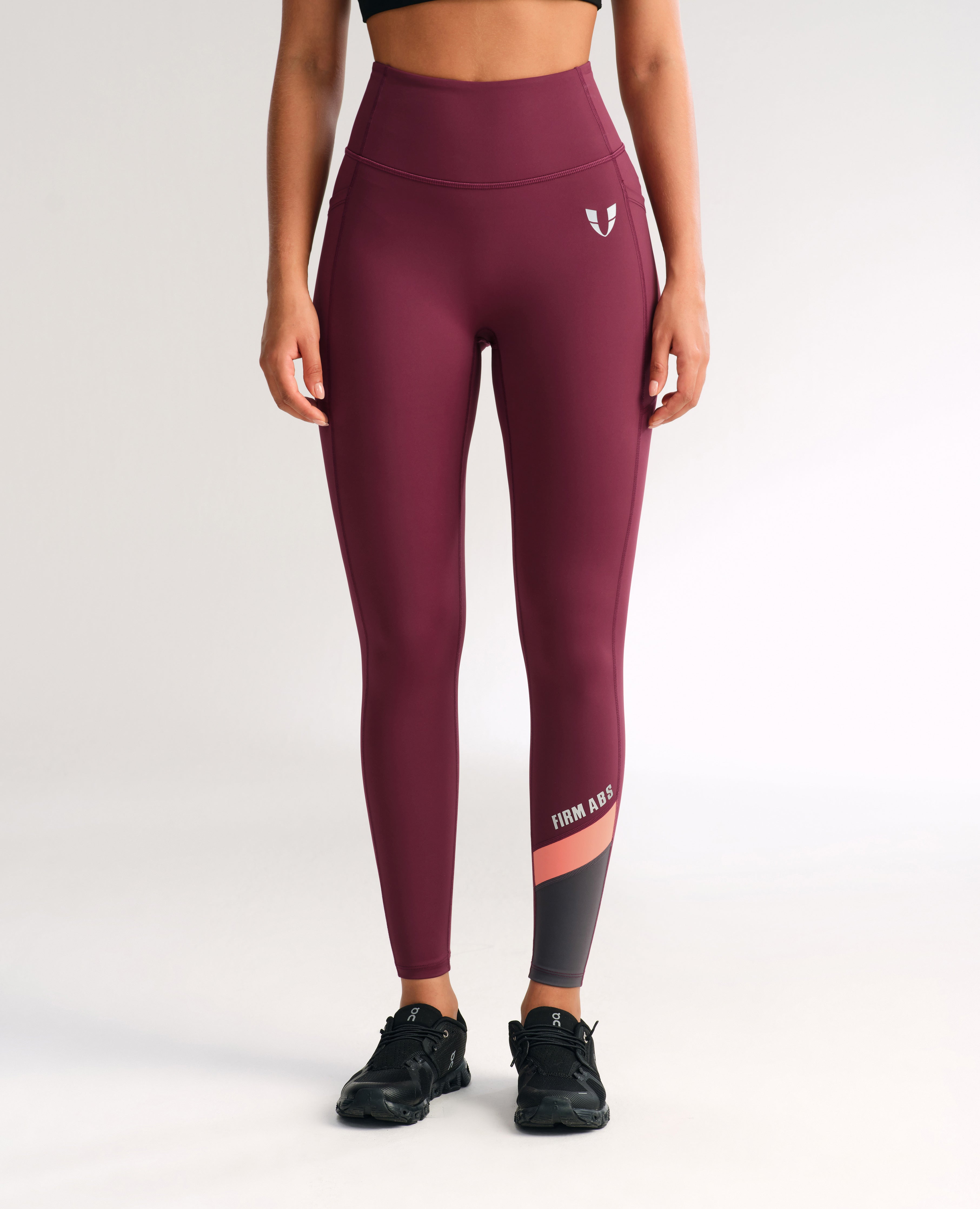 Vivid Sculpt High Support Pocket Leggings - Jujube Red