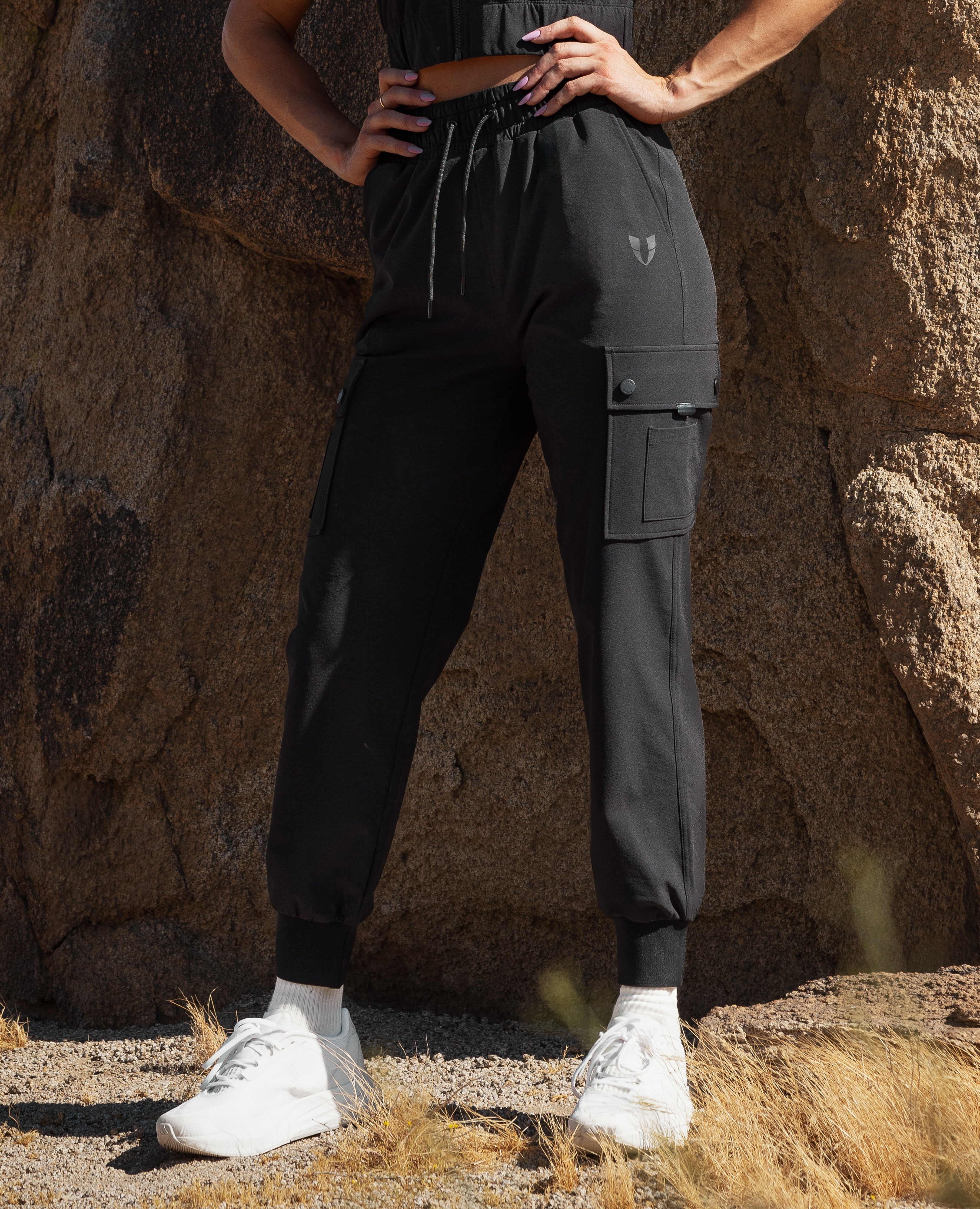 Cargo Pocket Moto Leggings - noir