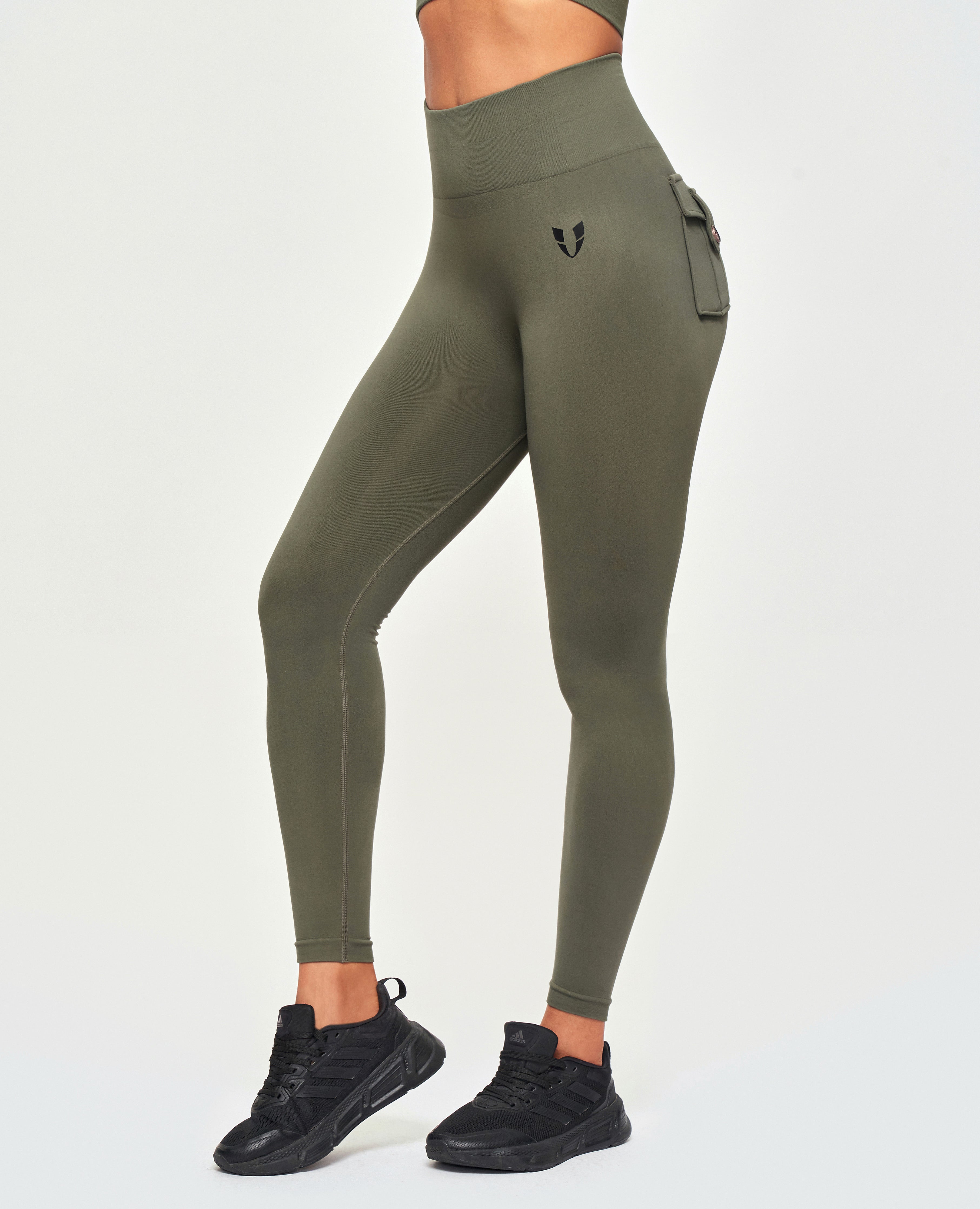 Adidas olive green leggings best sale