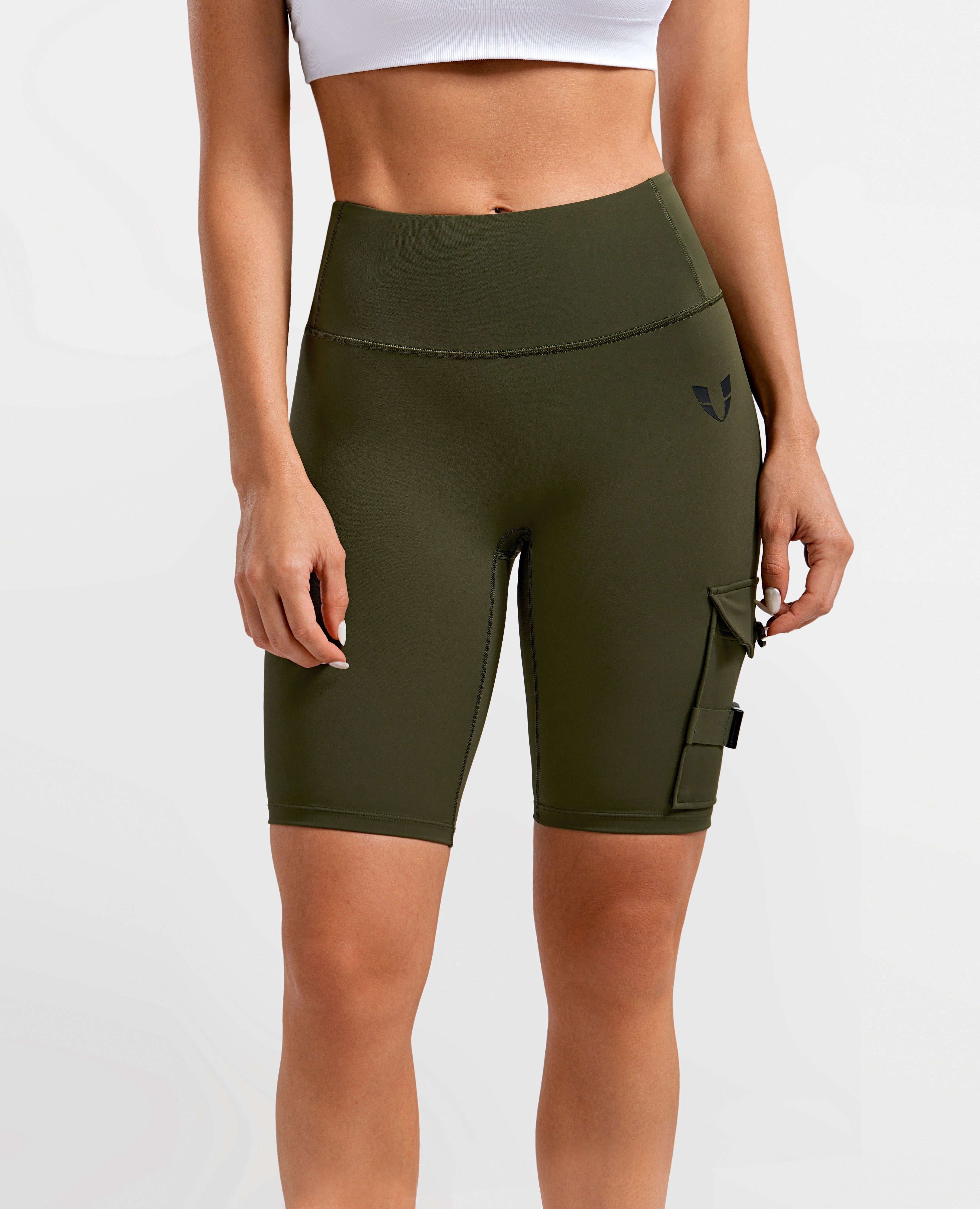 Shorts de carga activos - Darkolive Green