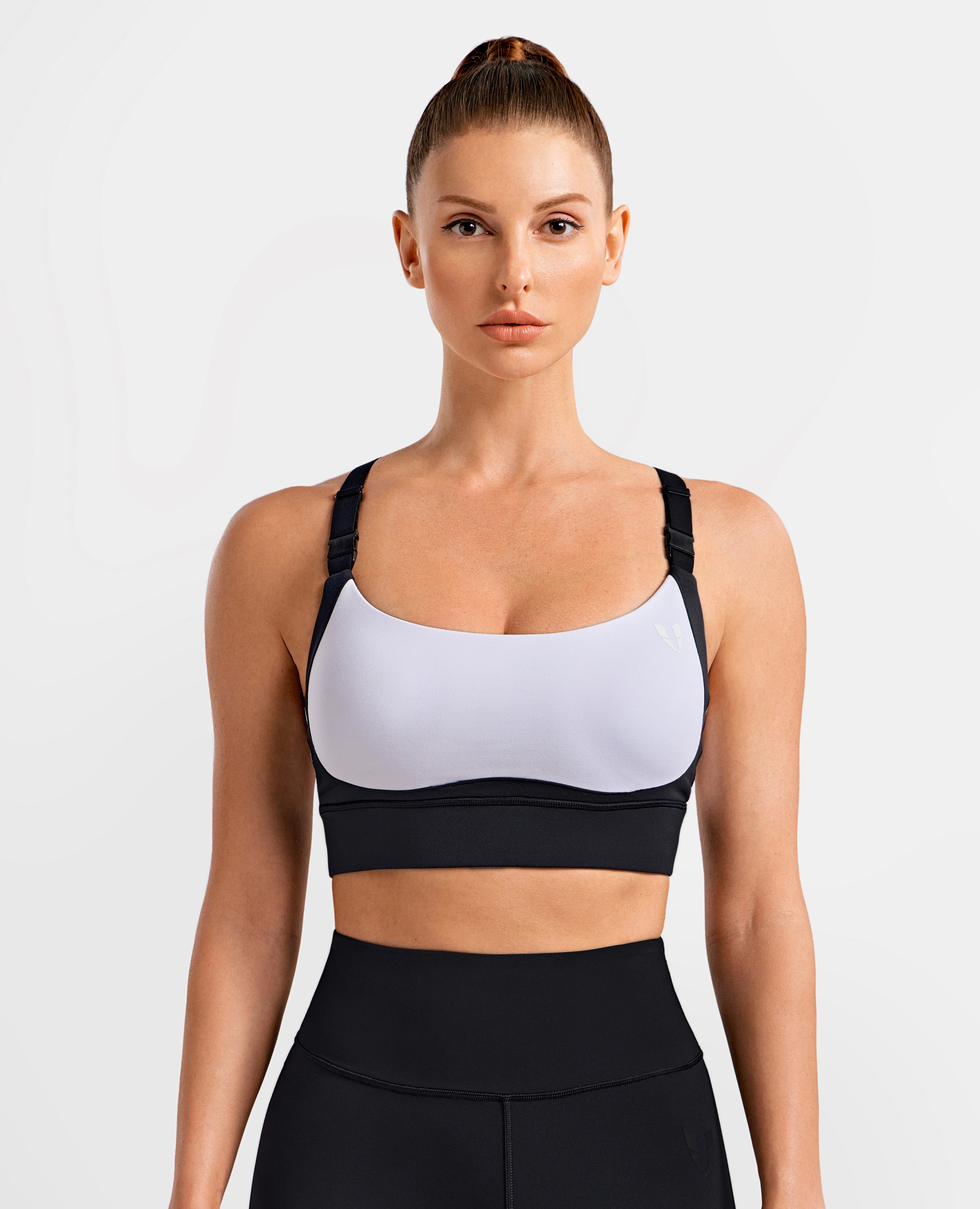 Reggiseno sportivo in forma vivida - bianco e nero