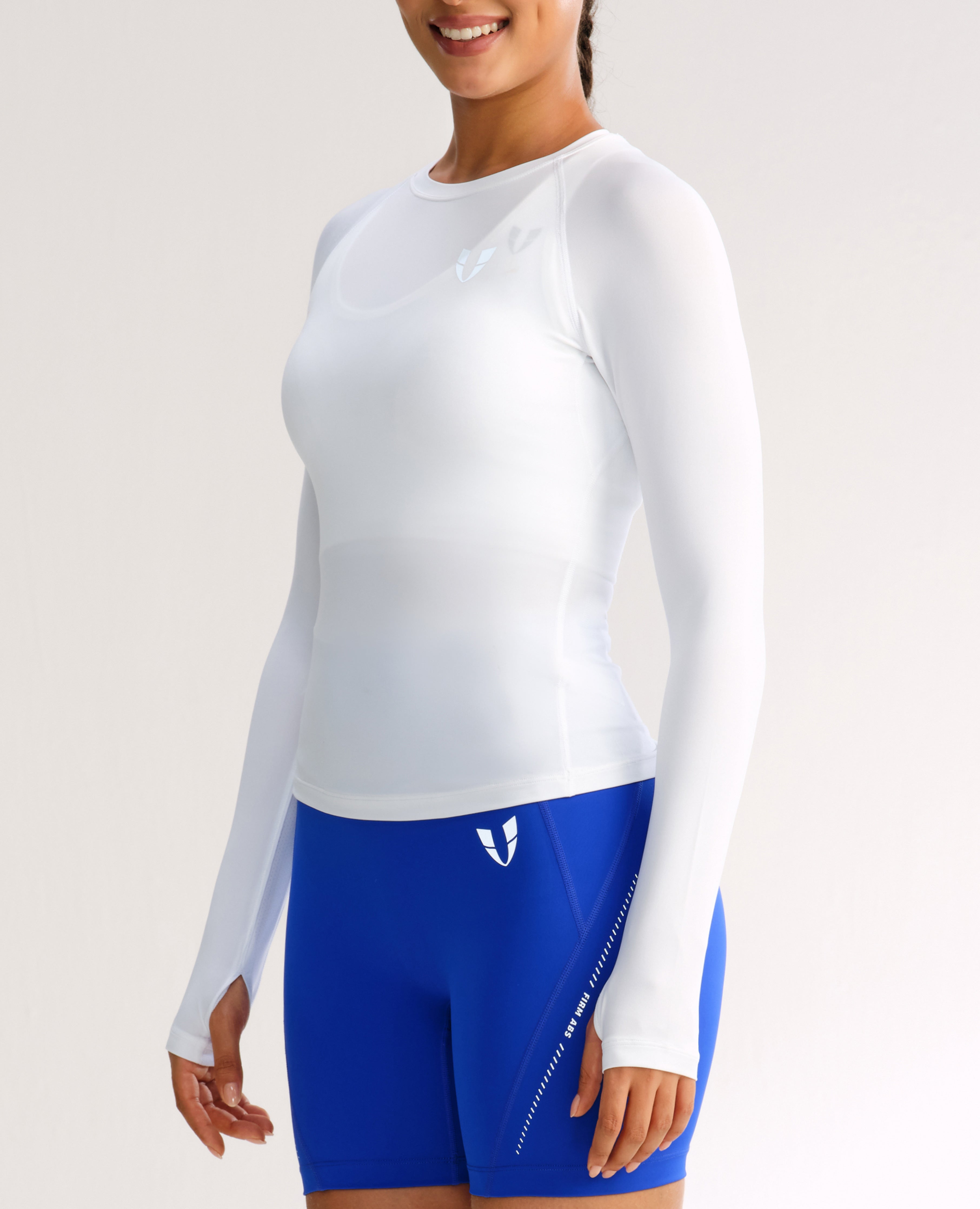 Lightweight Power Reflect Long Sleeve Top - White