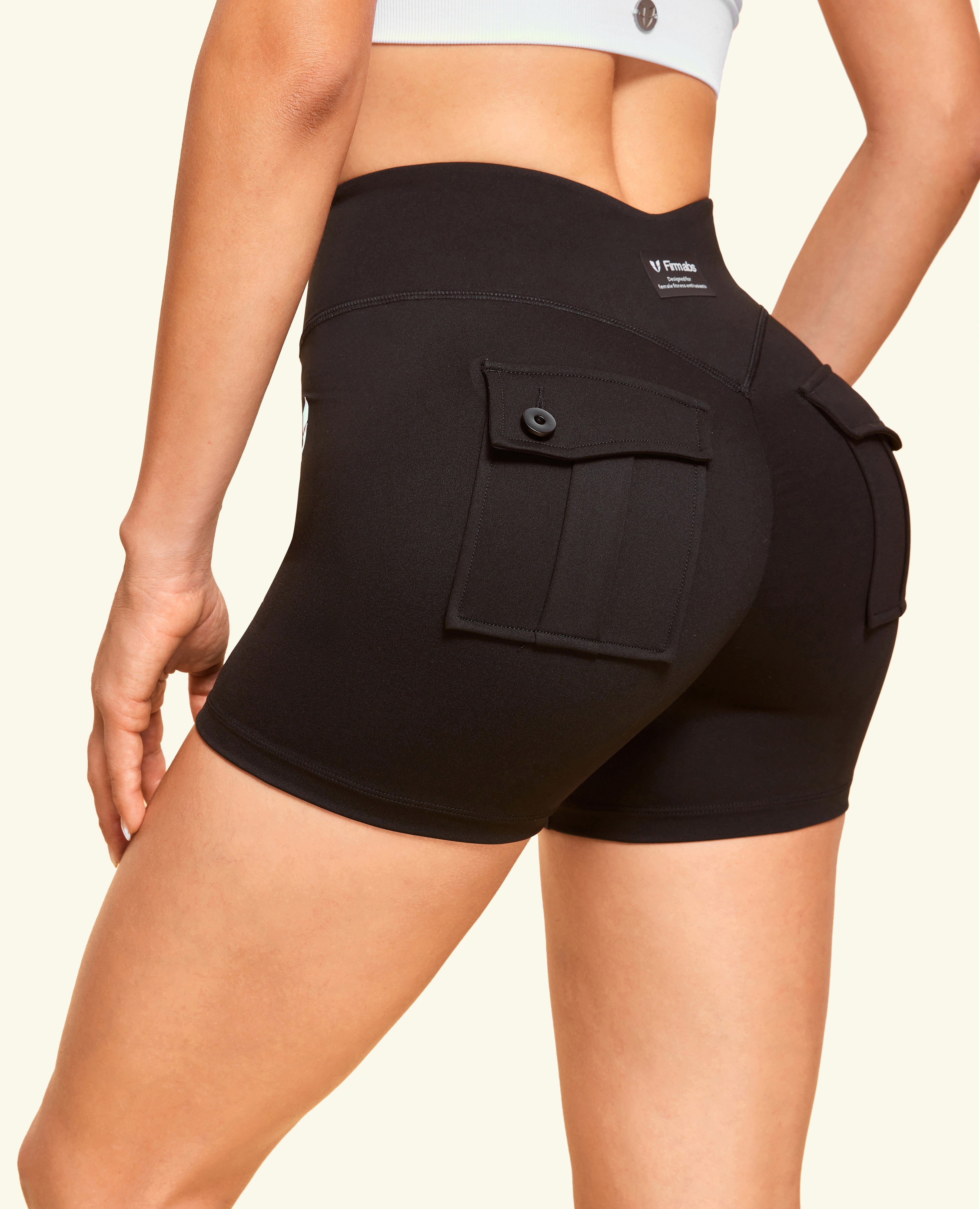 Shorts de poche avant zip - noir